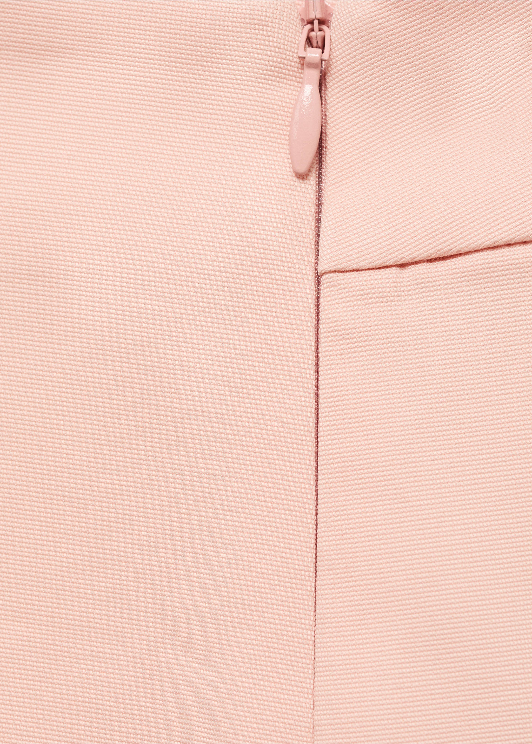 Cotton midi-skirt with pleat detail - Details of the article 0, Pastel Pink. Ref: 17081259-00.