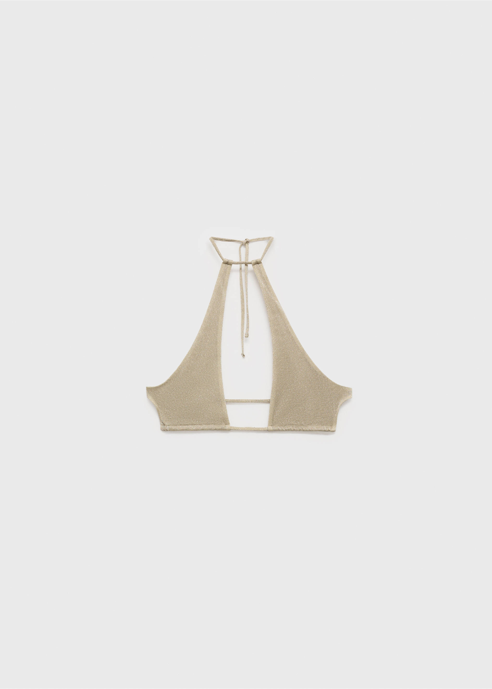 Lurex bikini top with adjustable back - Article without model, Gold. Ref: 17081262-00.