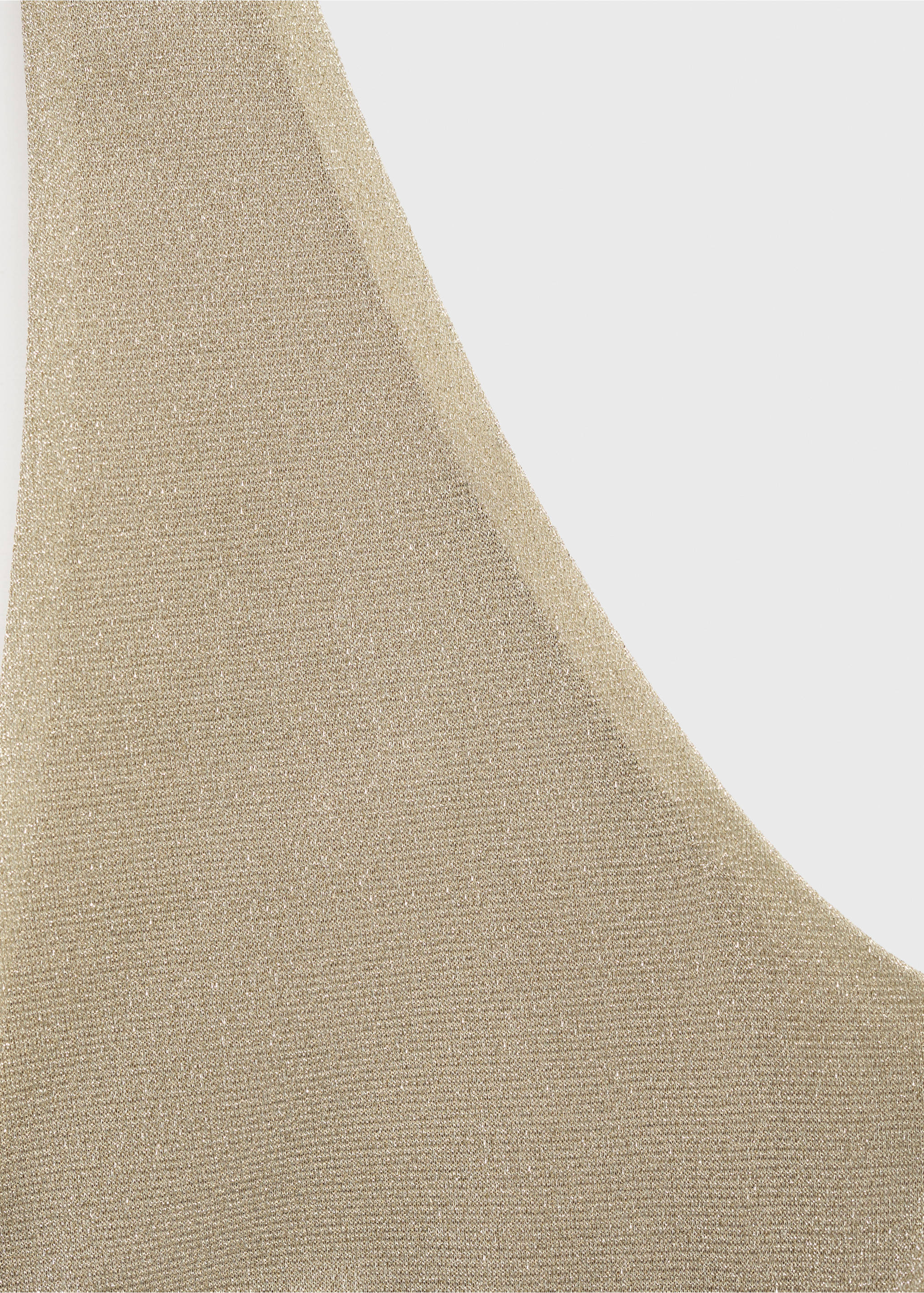Lurex bikini top with adjustable back - Details of the article 8, Gold. Ref: 17081262-00.