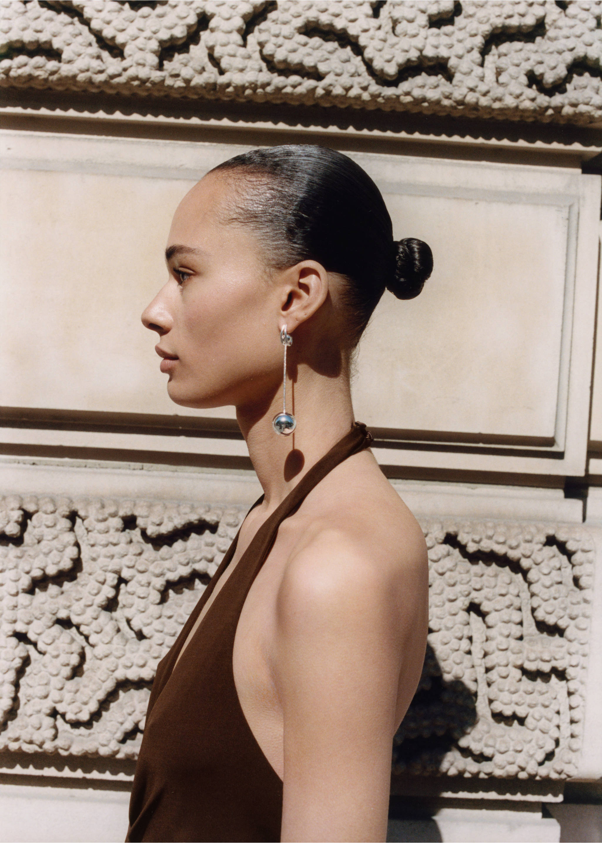 Draadoorbellen met bolletjes - Overzichtstekening, Zilver. Ref: 17081263-00.