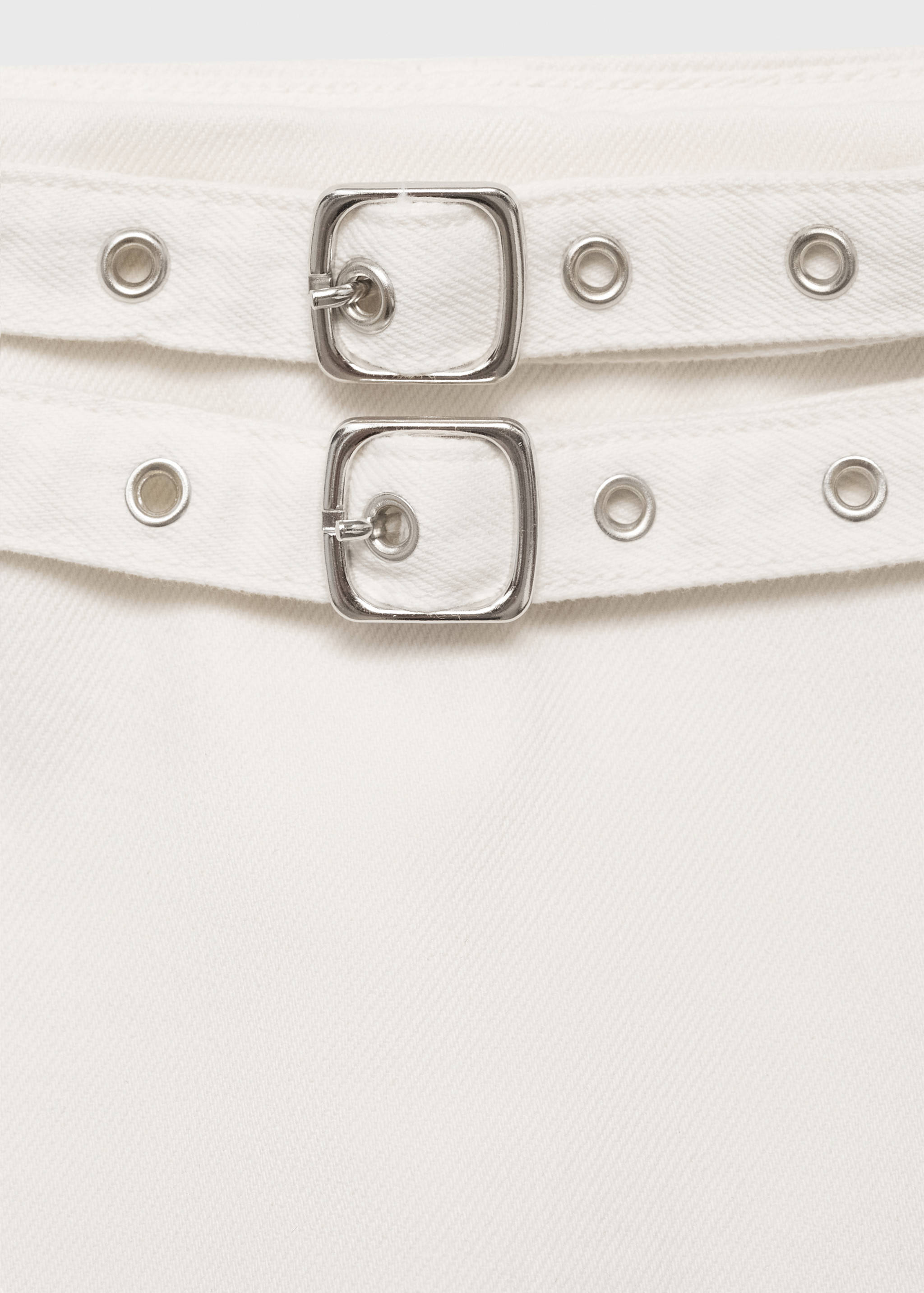 Falda pantalón denim doble cinturón - Detalle del artículo 8