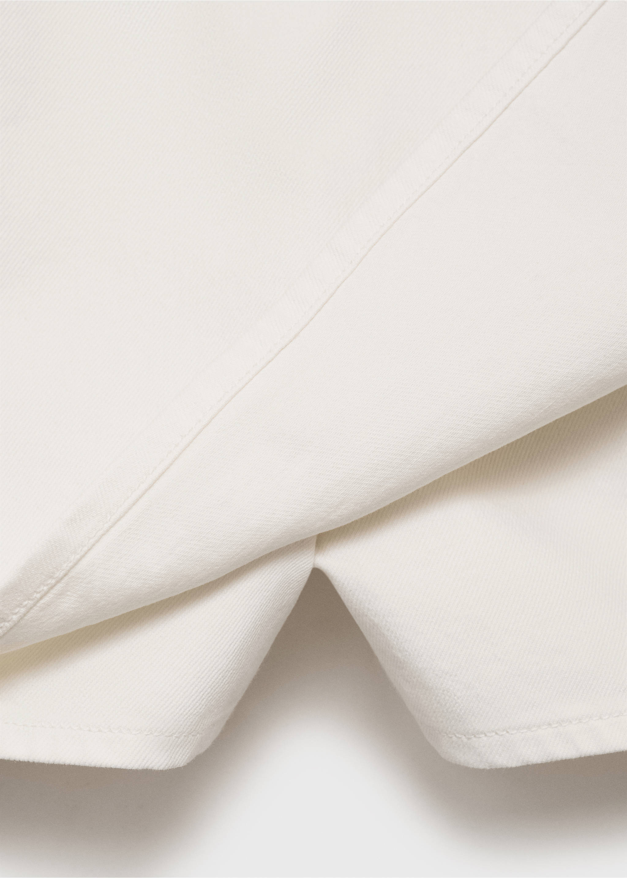 Falda pantalón denim doble cinturón - Detalle del artículo 0, Blanco. Ref: 17081271-00.