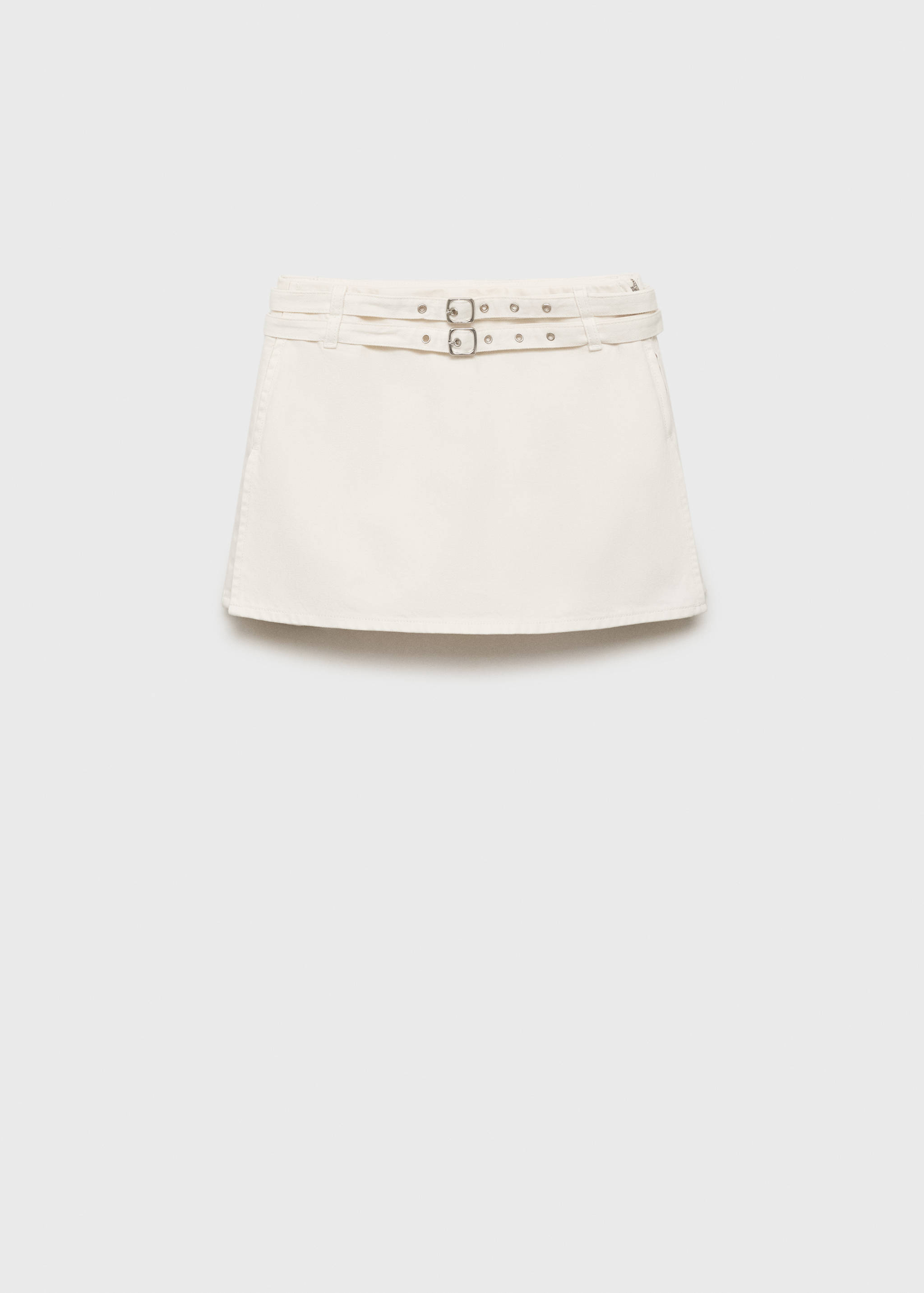 Falda pantalón denim doble cinturón - Artículo sin modelo