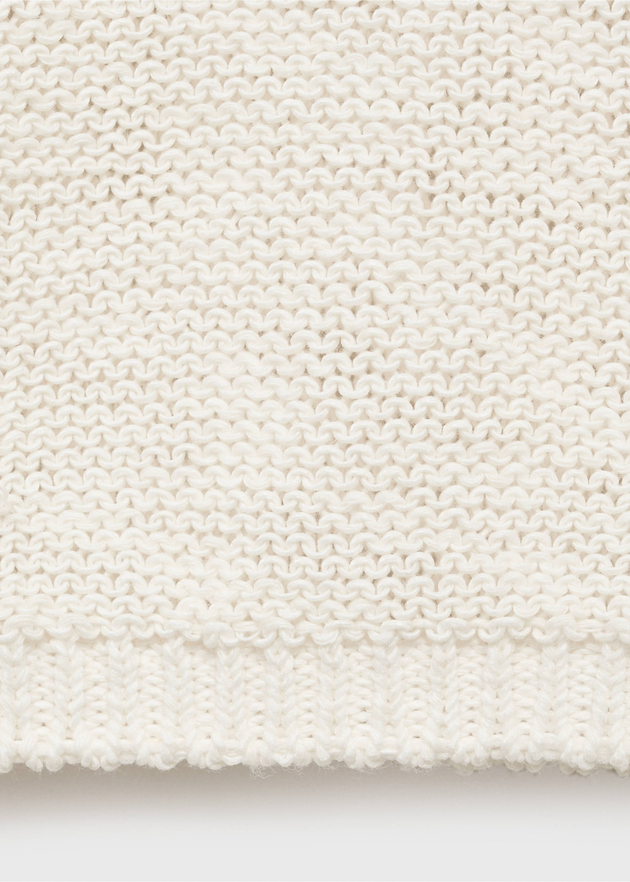 V-neck knit sweater - Details of the article 0, White. Ref: 17081272-00.