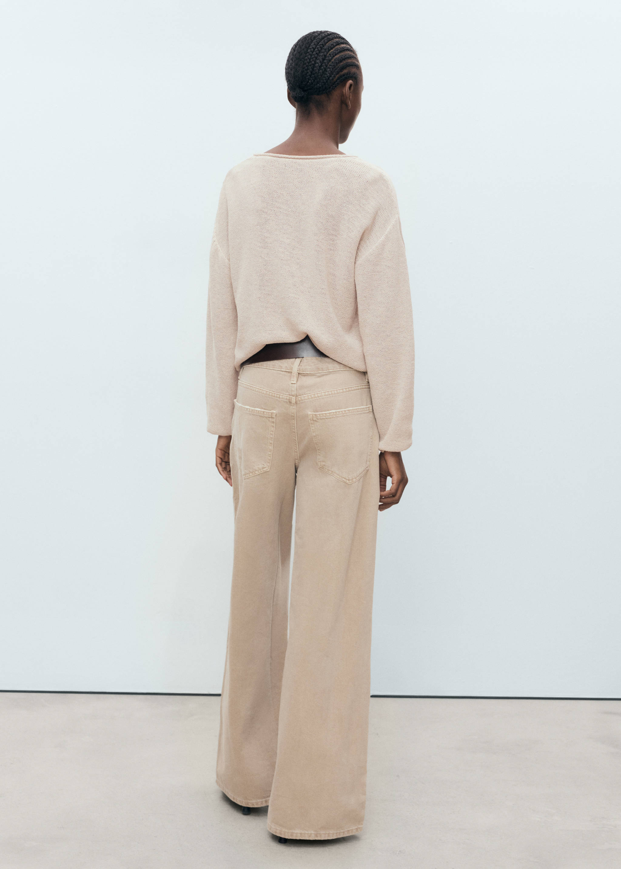 Pull-over maille col en V - Verso de l’article