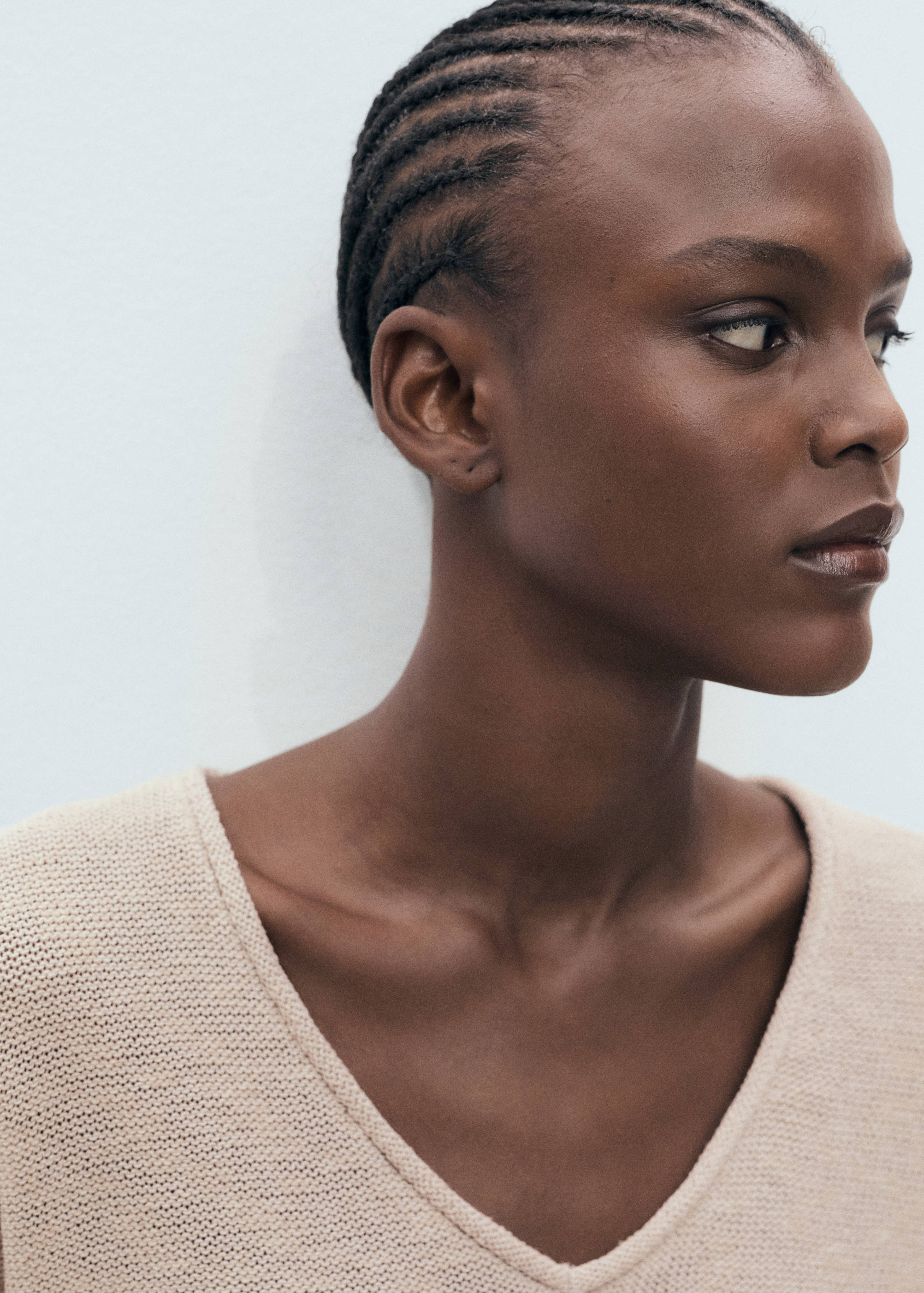 Pull-over maille col en V - Détail de l'article 1