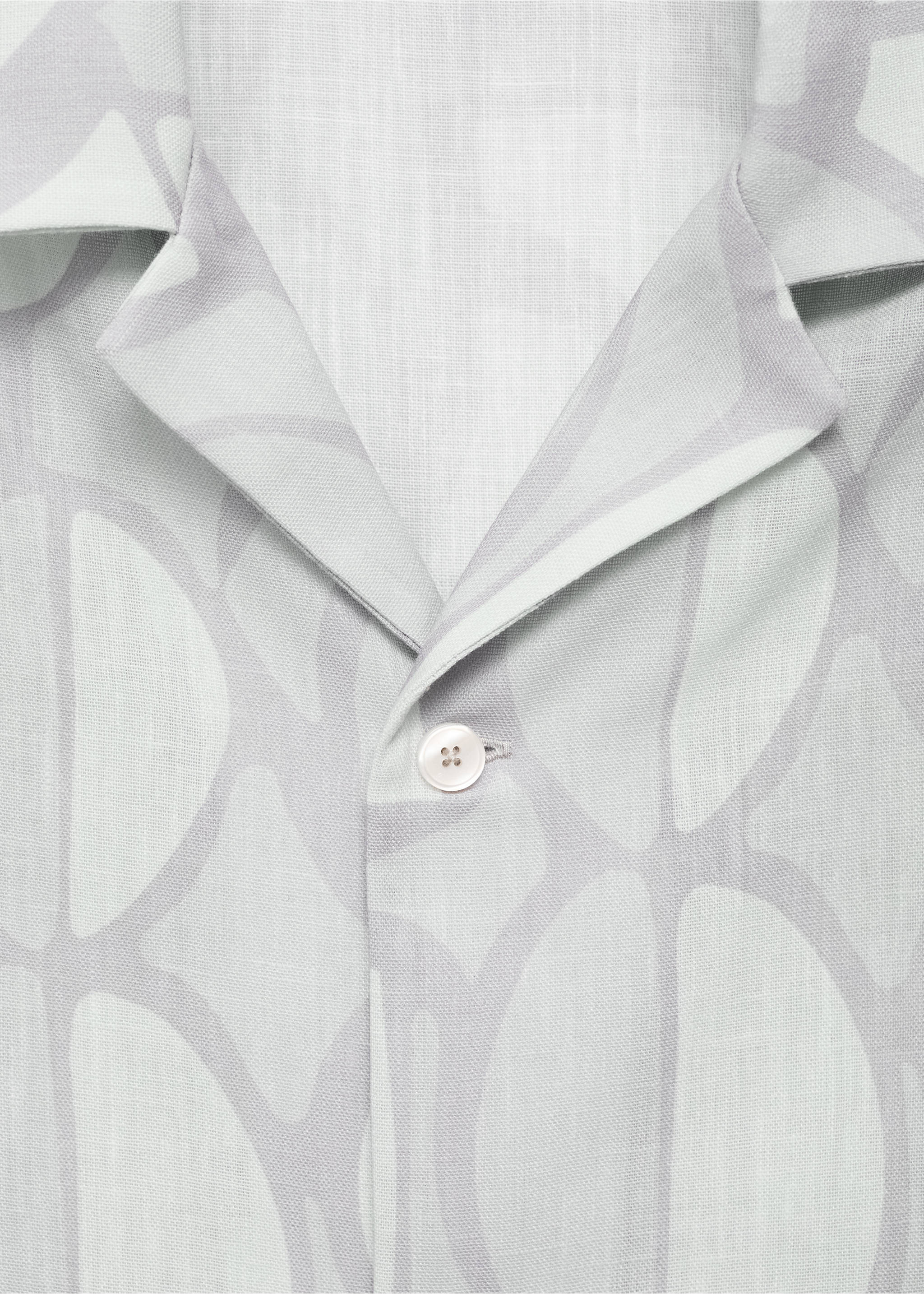 Printed short-sleeved shirt - Details of the article 8, Sky Blue. Ref: 17081284-00.
