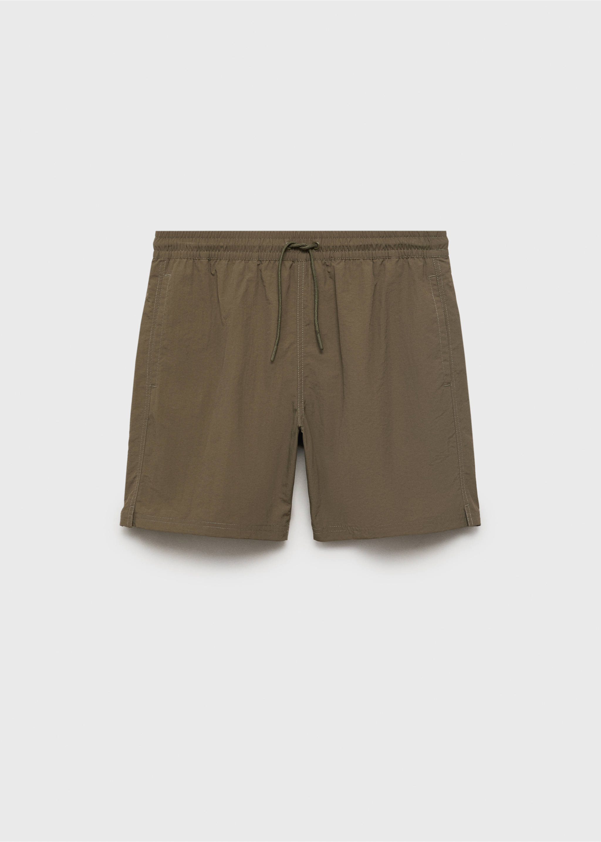 Basic drawstring swimsuit - Article without model, Khaki. Ref: 17081289-00.