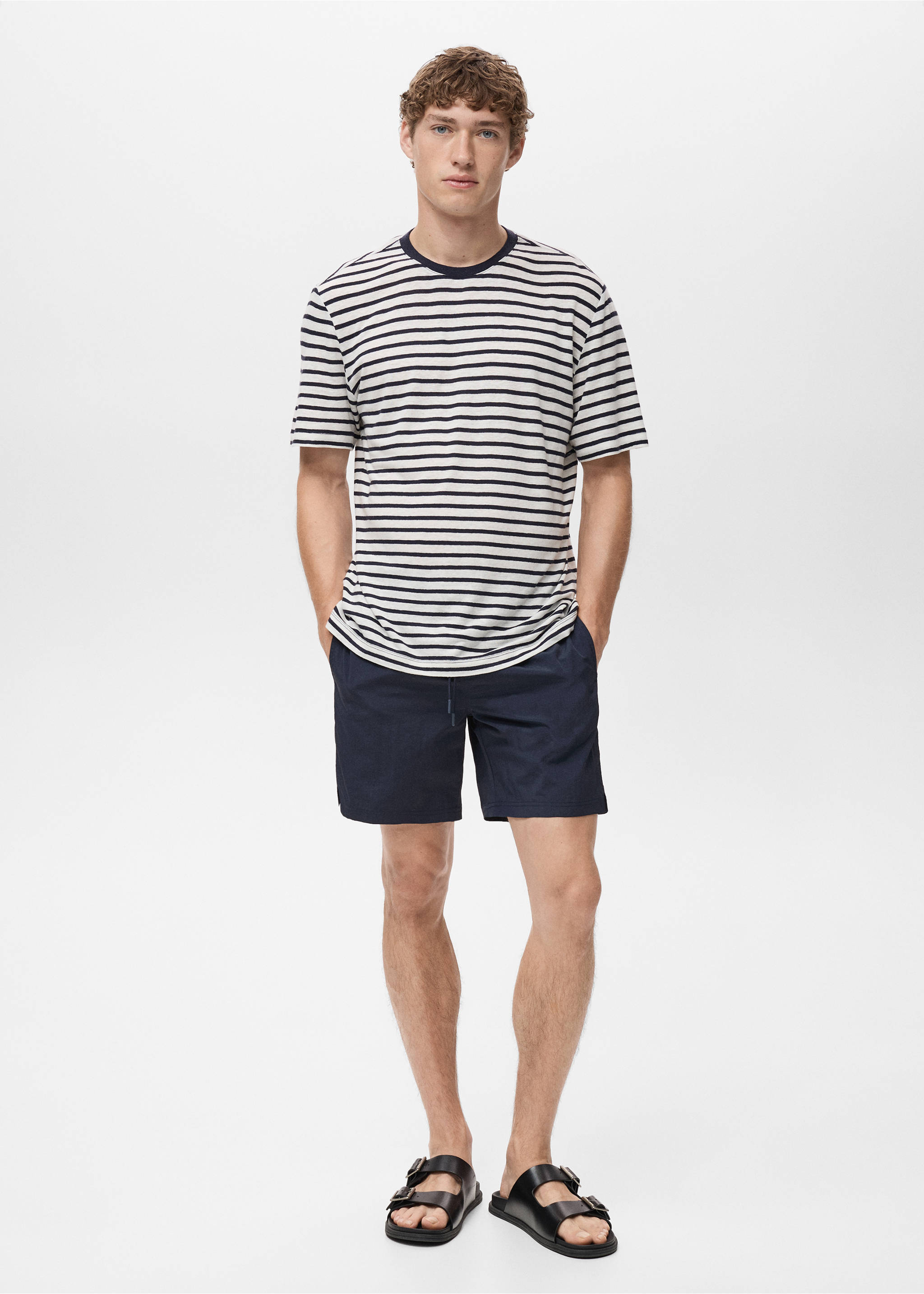 Basic drawstring swimsuit - General plane, Dark Navy. Ref: 17081289-00.