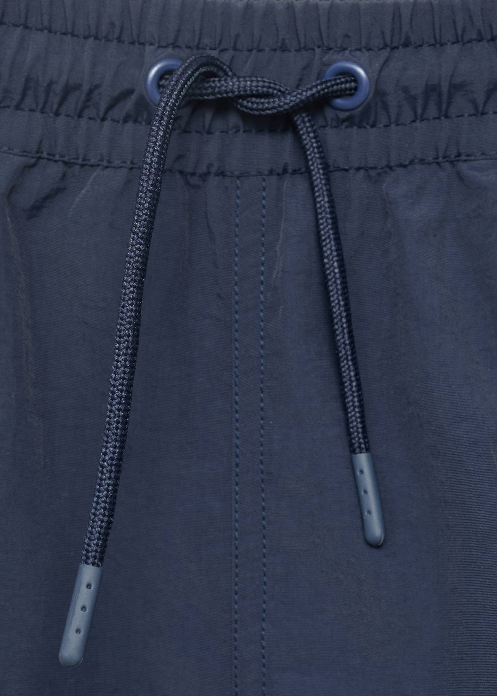 Basic drawstring swimsuit - Details of the article 8, Dark Navy. Ref: 17081289-00.