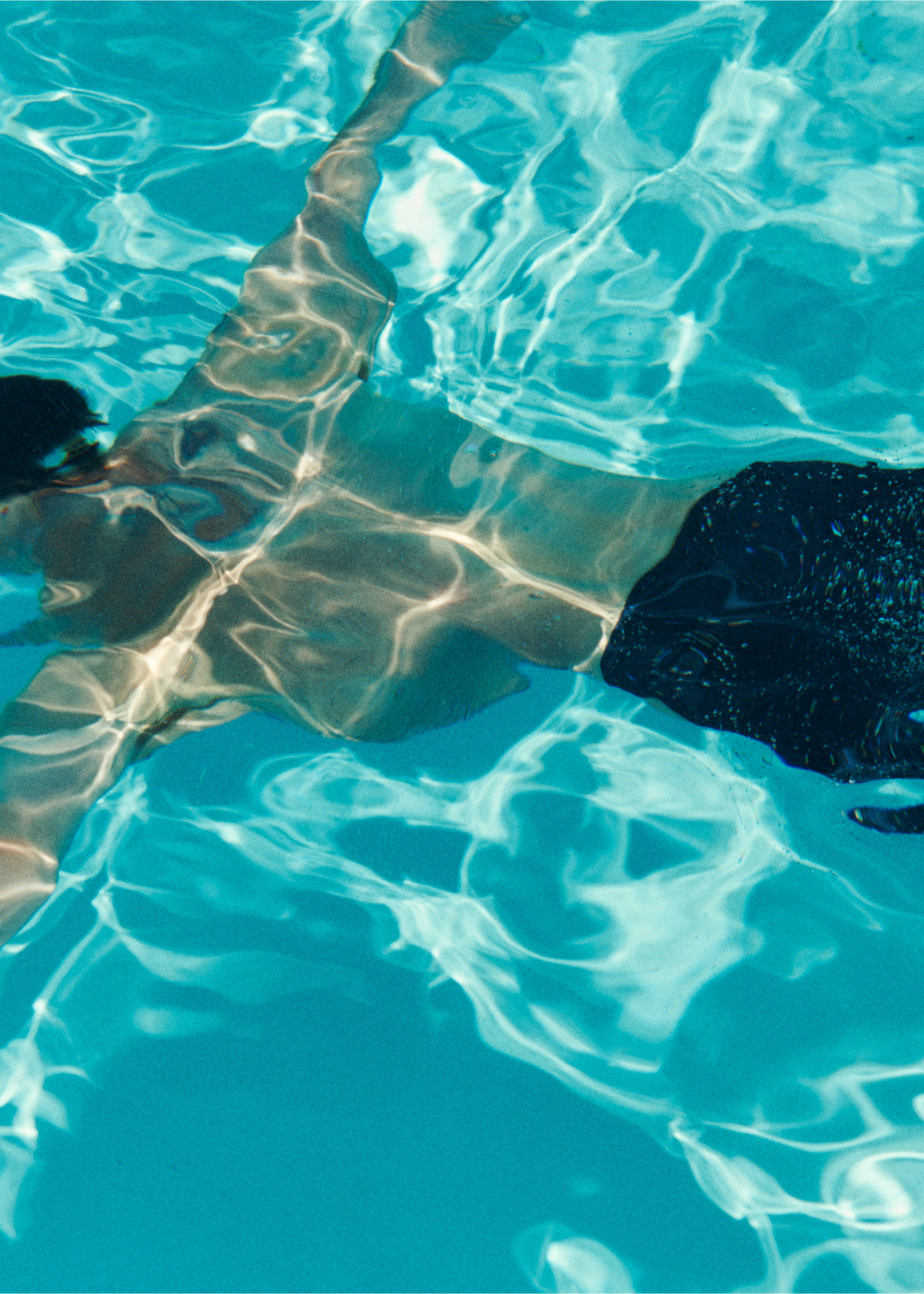 Basic drawstring swimsuit - Details of the article 9, Dark Navy. Ref: 17081289-00.