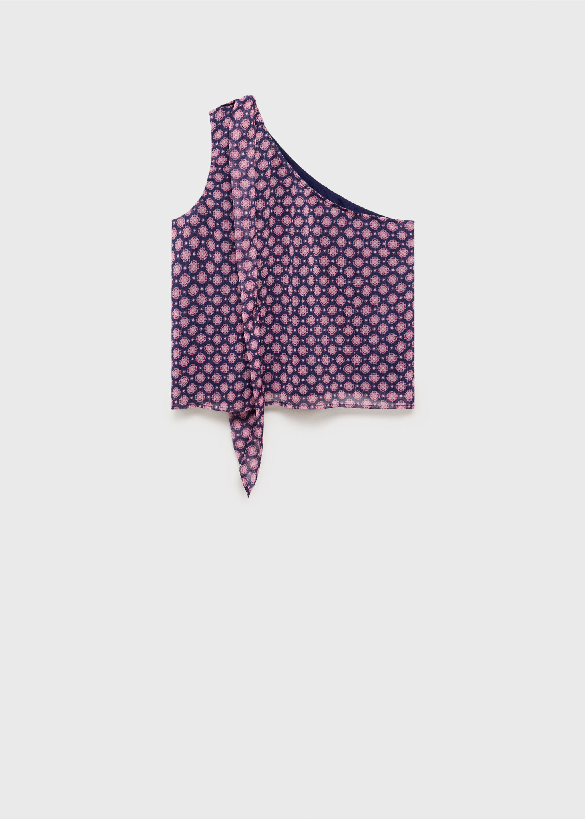 Asimetrična bluza s vrpcom oko vrata - Artikl bez modela, Kestenjasto crvena. Ref: 17081290-00.