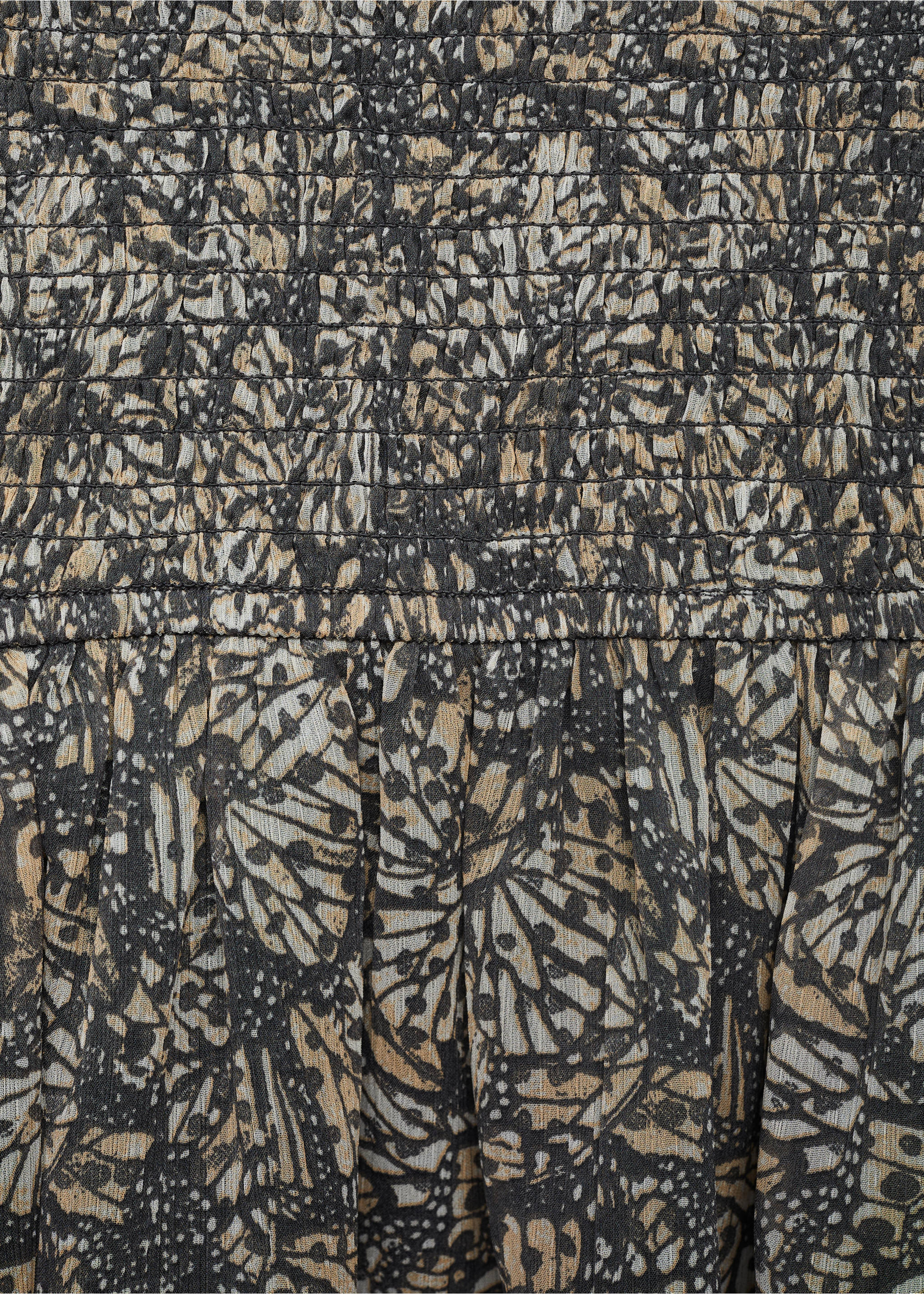 Asymmetrical printed skirt - Details of the article 8, Ecru. Ref: 17081514-00.
