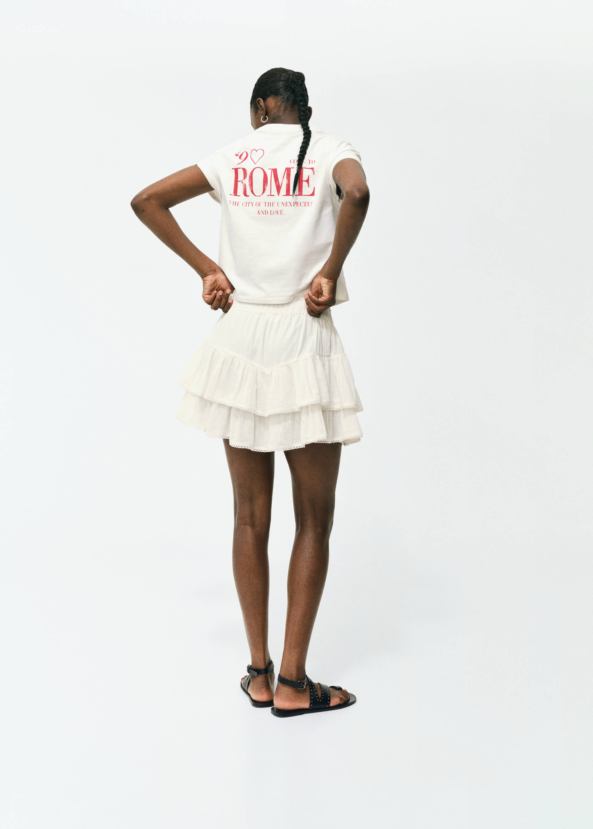Ruffled trouser skirt - Details of the article 5