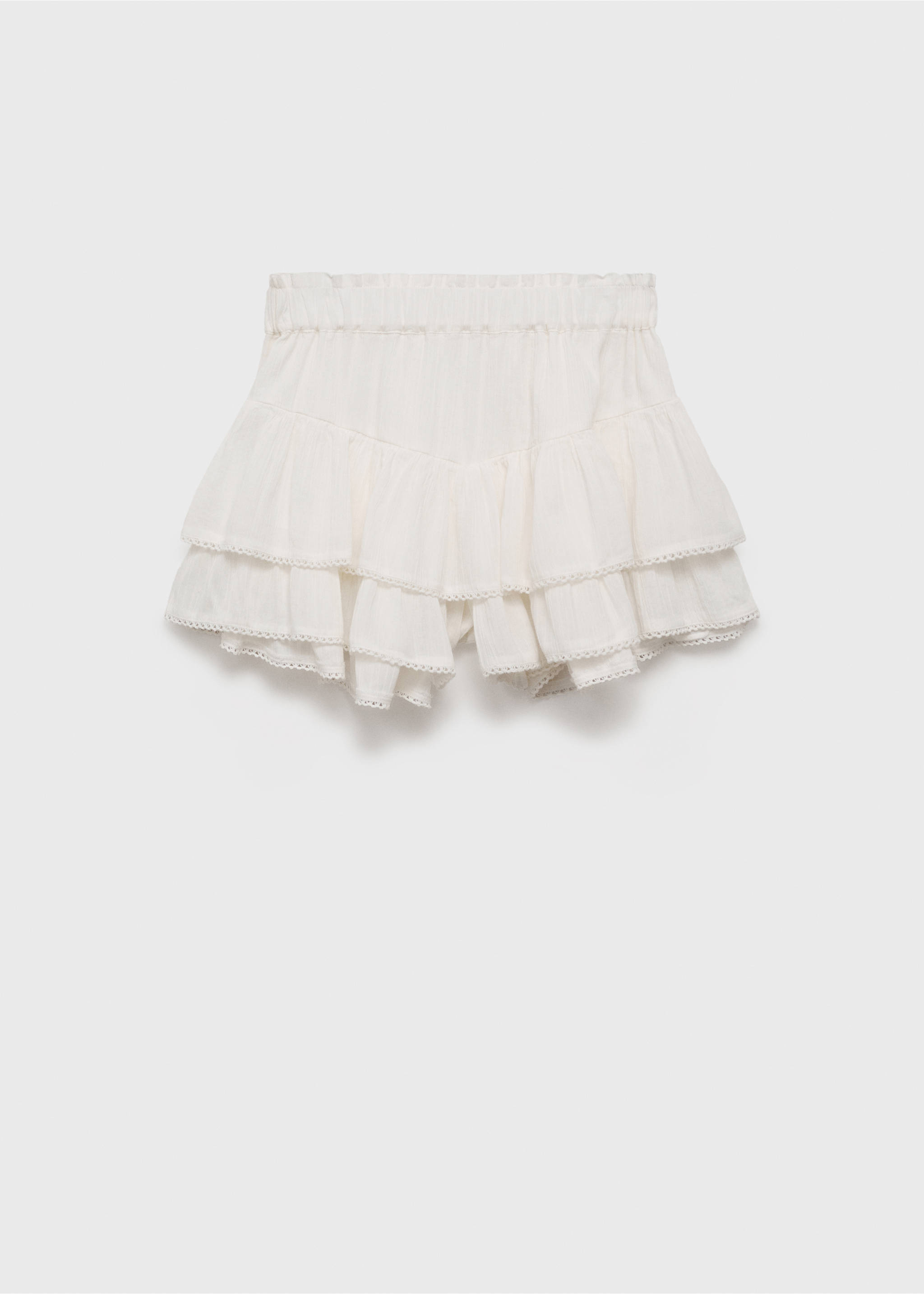 Ruffled trouser skirt - Article without model, Off White. Ref: 17081518-00.