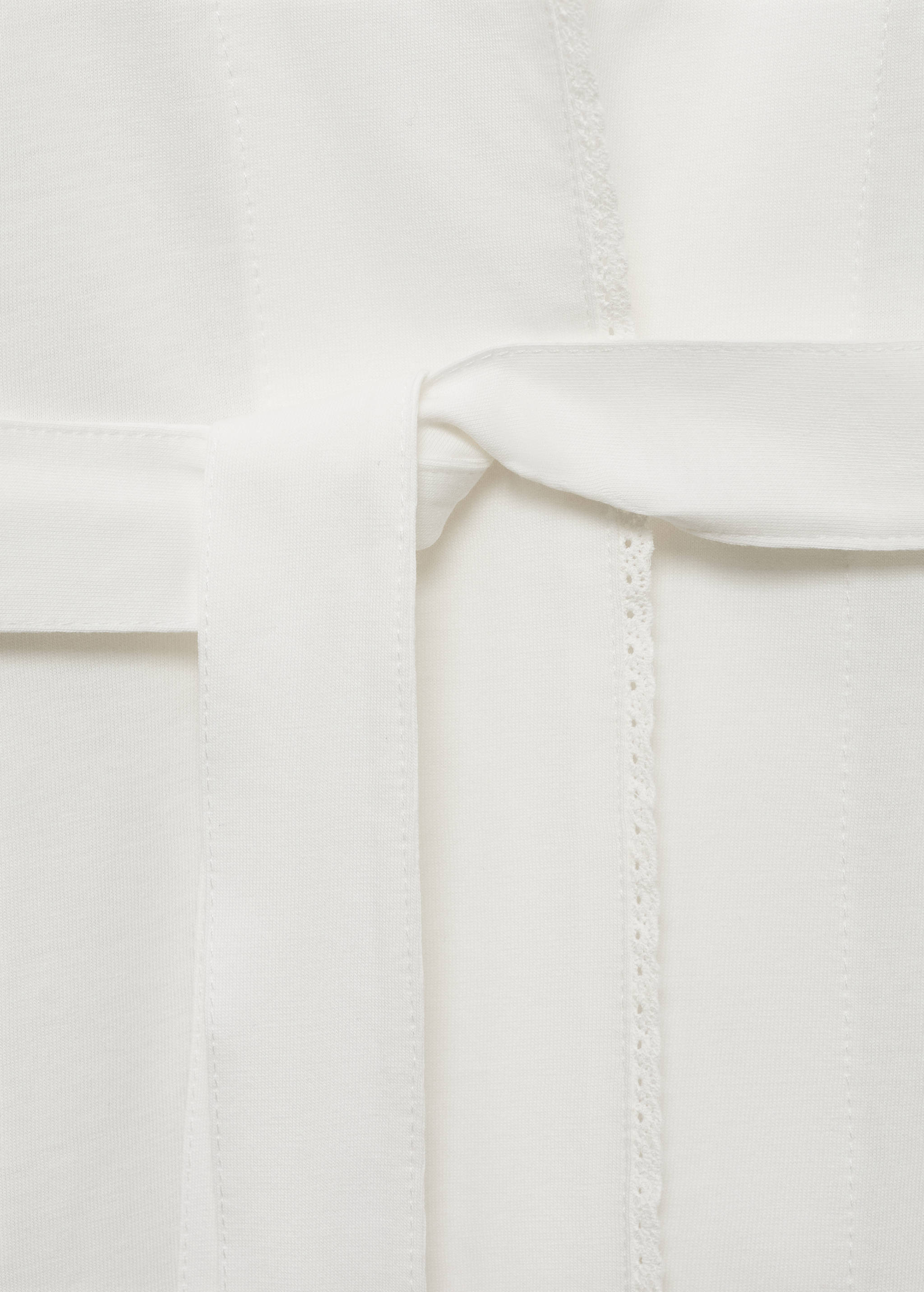 Cotton gown with embroidery detail - Details of the article 0