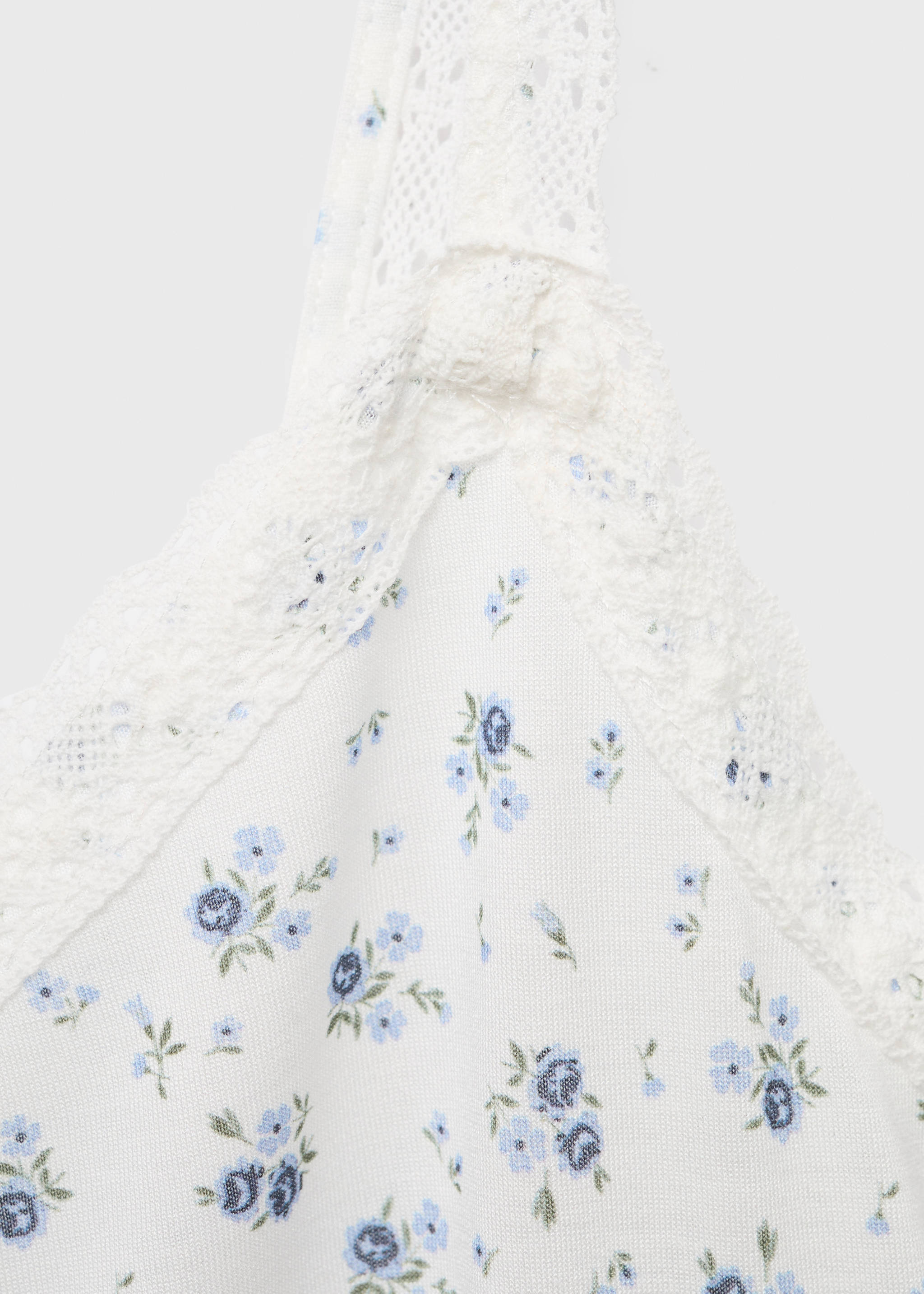 Chemise de nuit à imprimé floral en dentelle - Détail de l'article 0