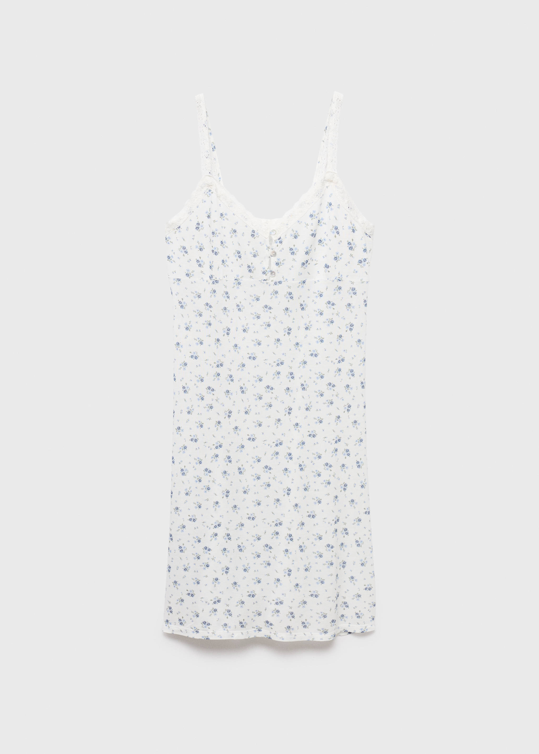 Chemise de nuit à imprimé floral en dentelle - Article sans modèle