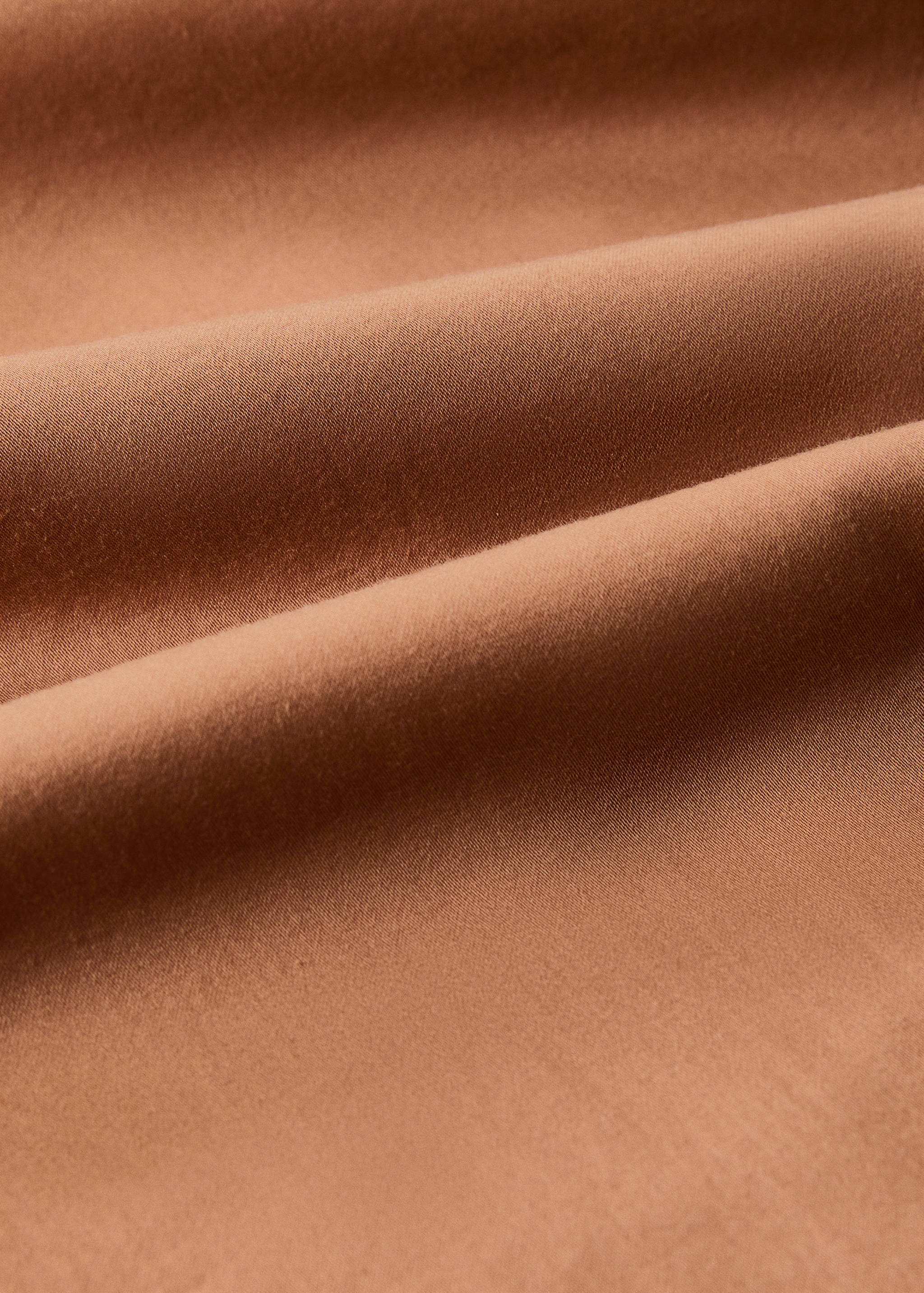 Washed cotton satin fitted sheet for 150/160 cm bed - Details of the article 2
