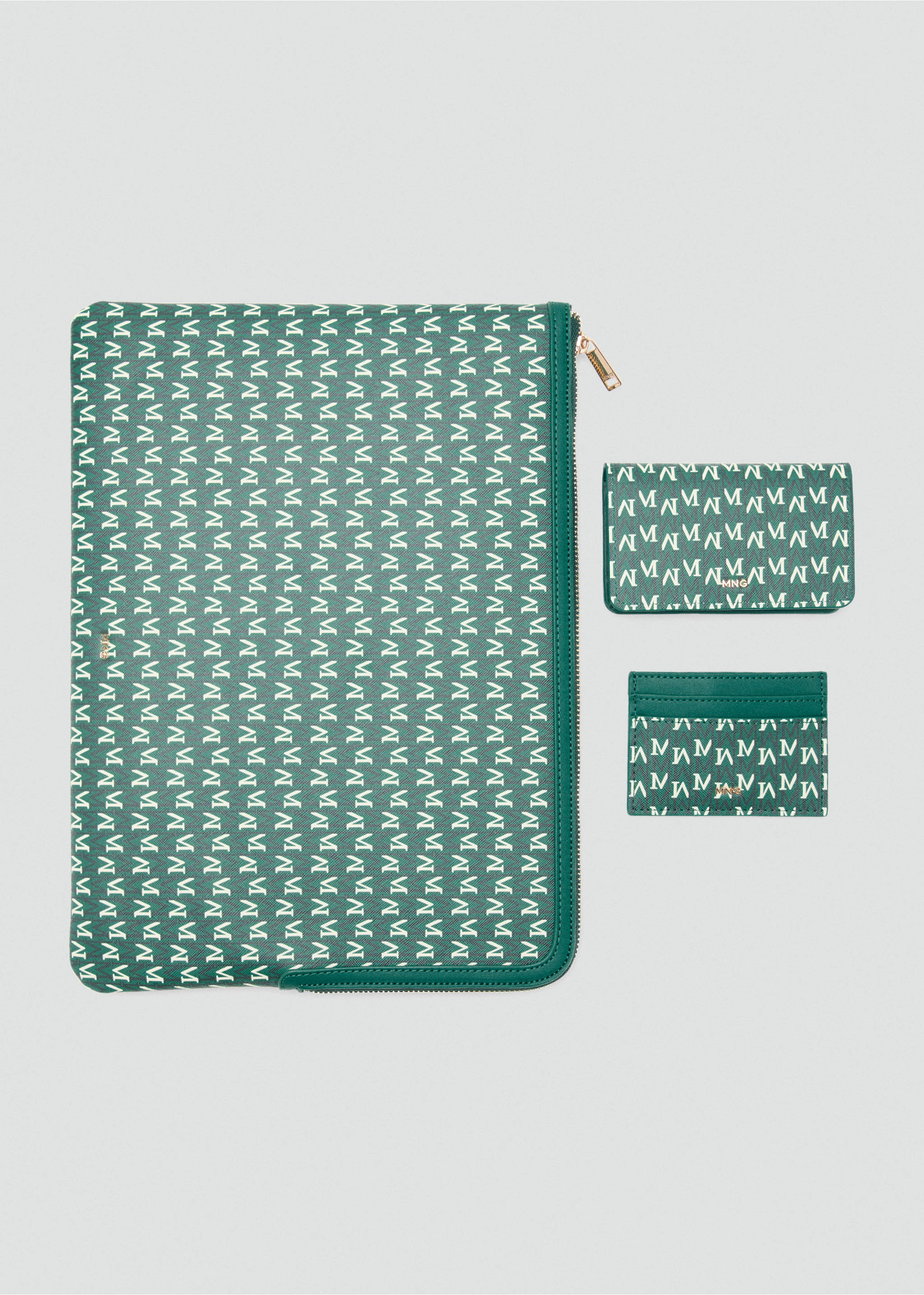 Met logo bedrukte laptophoes - Detail van het artikel 2, Groen. Ref: 17081534-00.