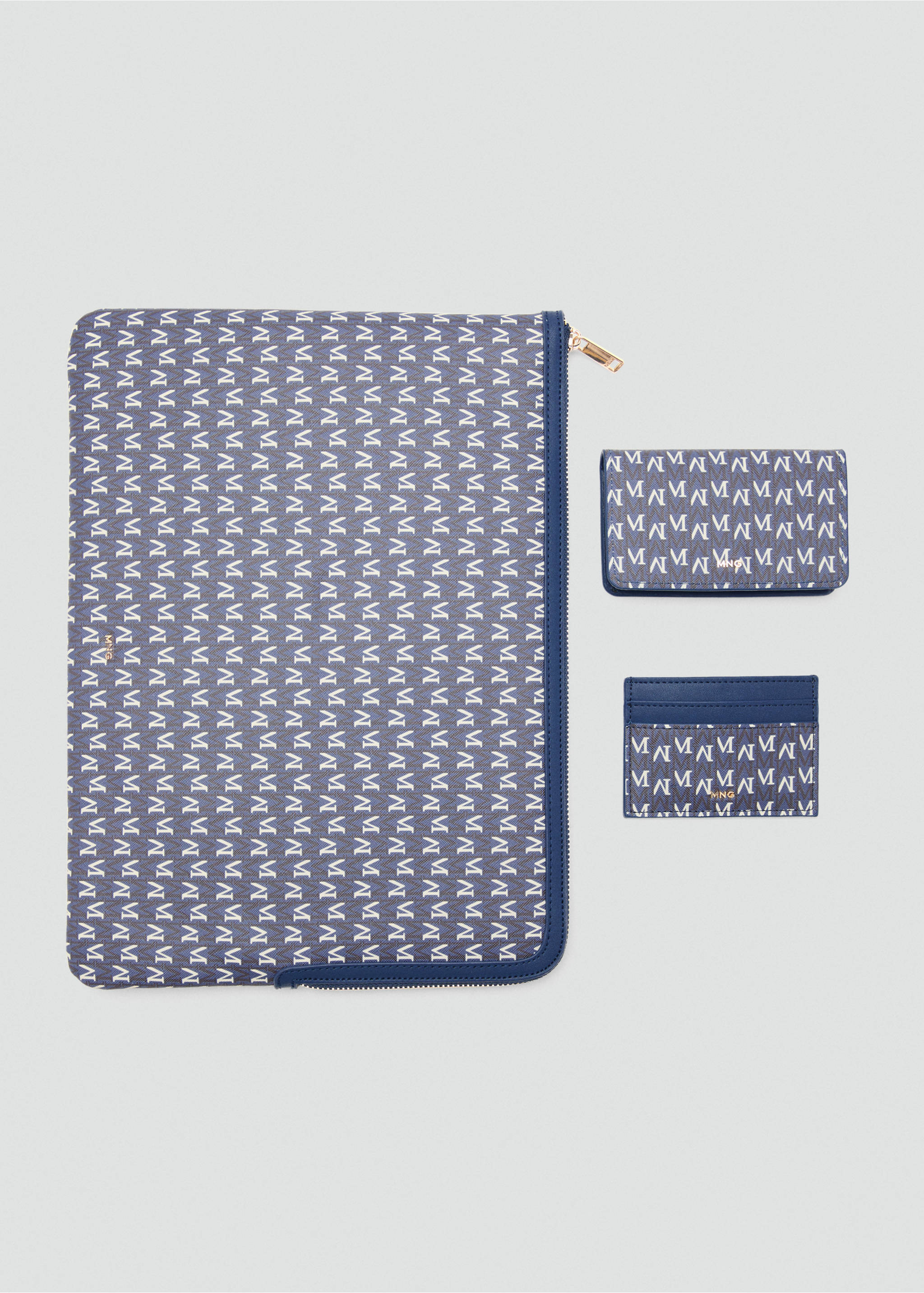 Laptop case with printed logo - Details of the article 2, Navy. Ref: 17081534-00.