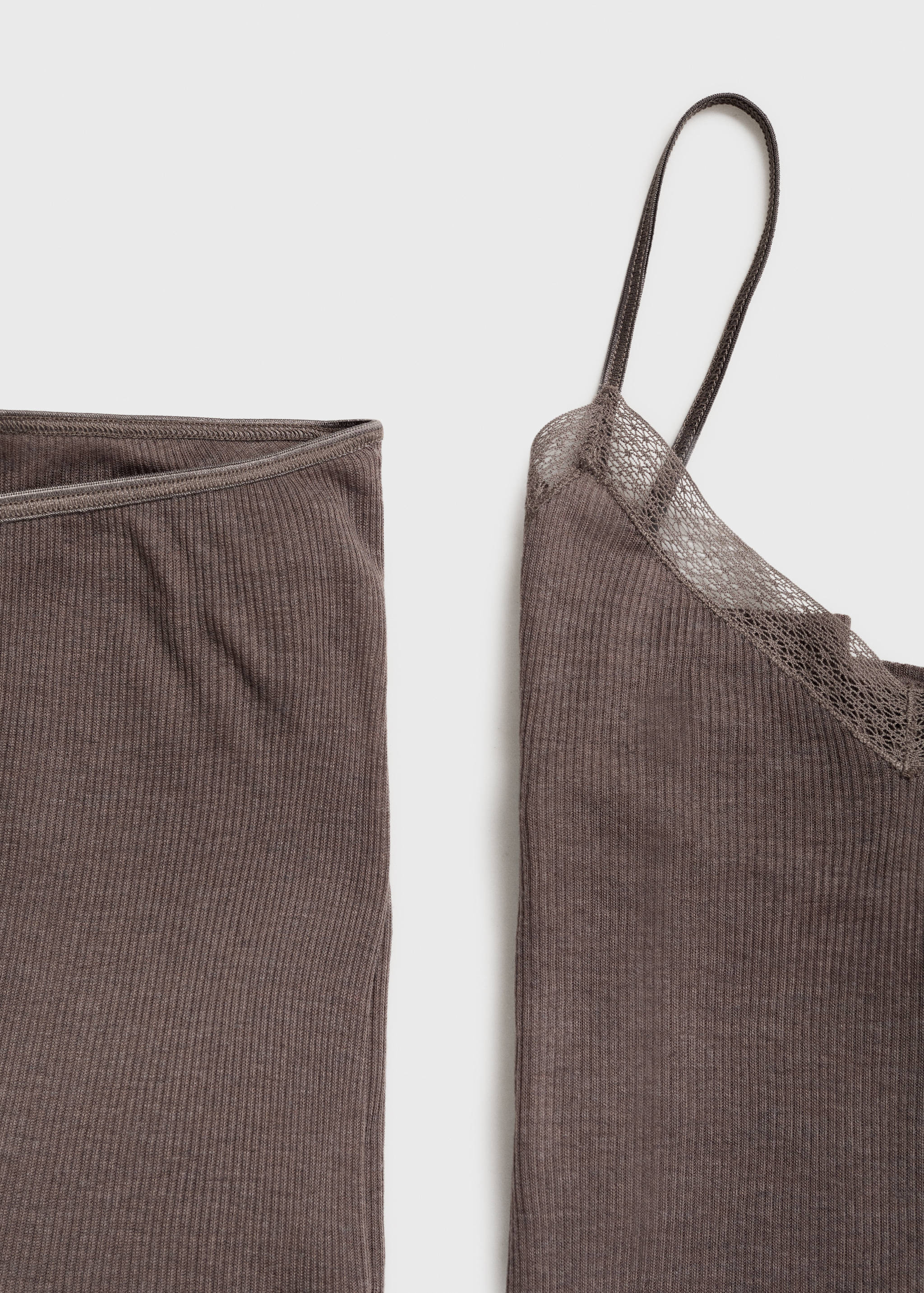 Ribbed pyjama top - Details of the article 0