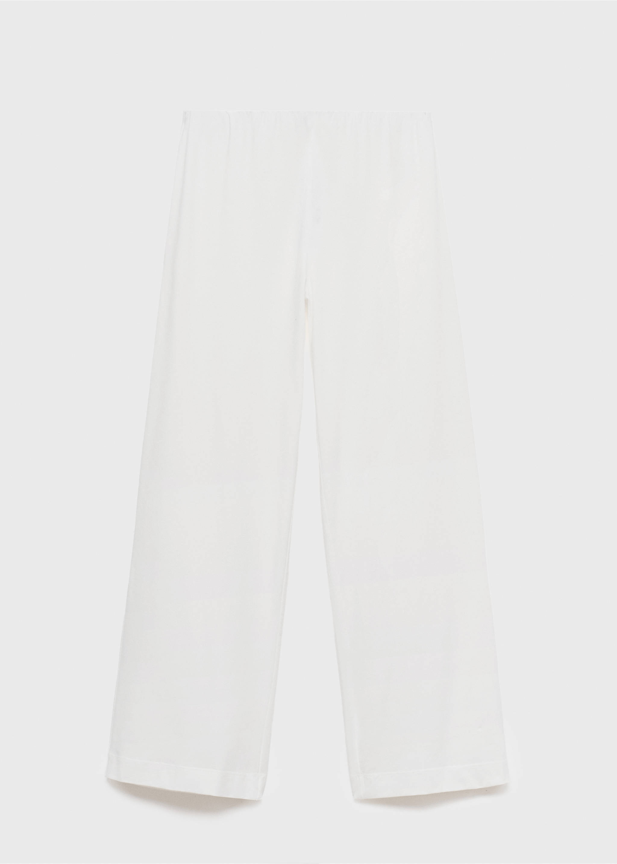 Fluid cotton pyjama bottoms - Article without model, White. Ref: 17081539-00.