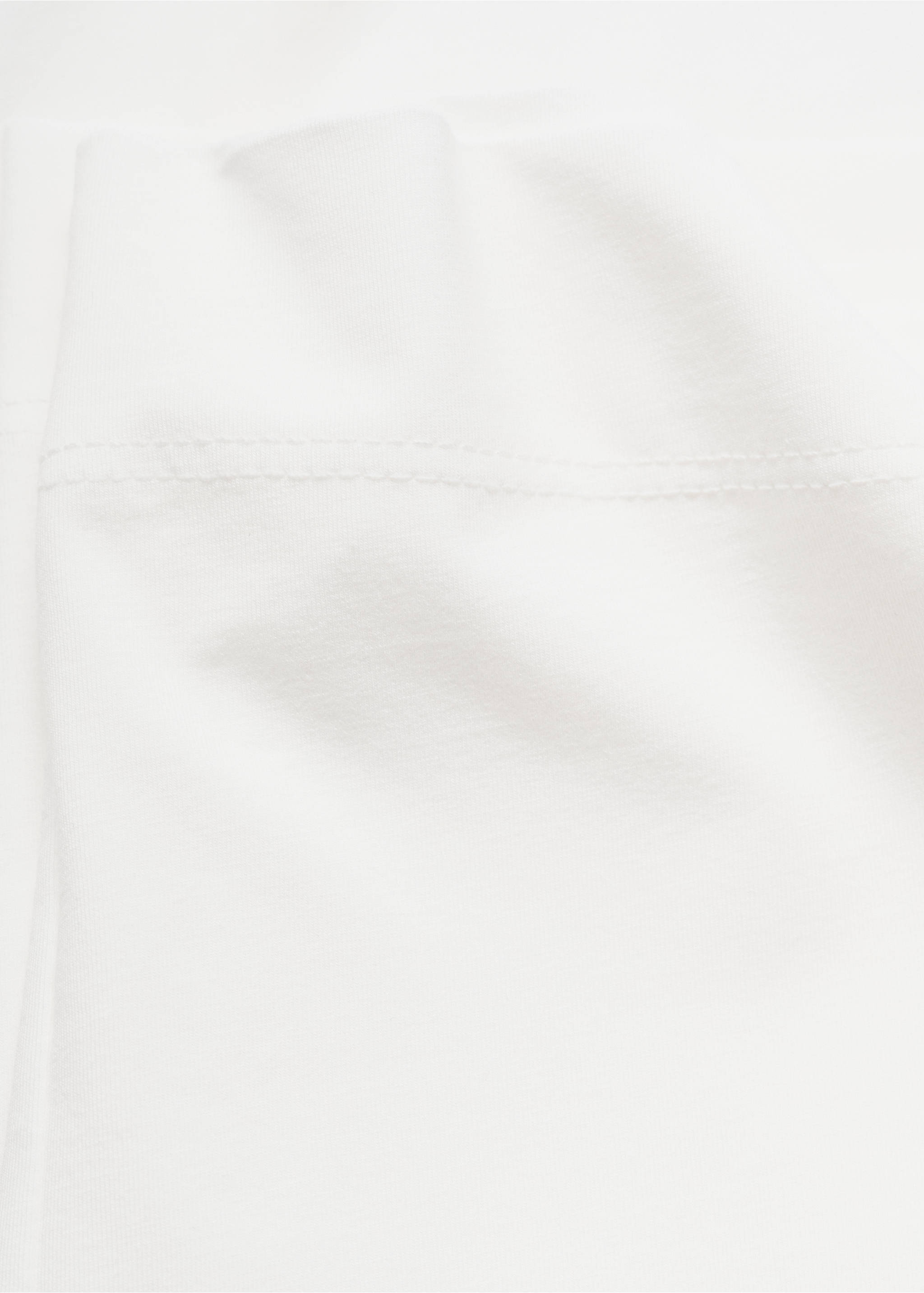 Fluid cotton pyjama bottoms - Details of the article 0, White. Ref: 17081539-00.