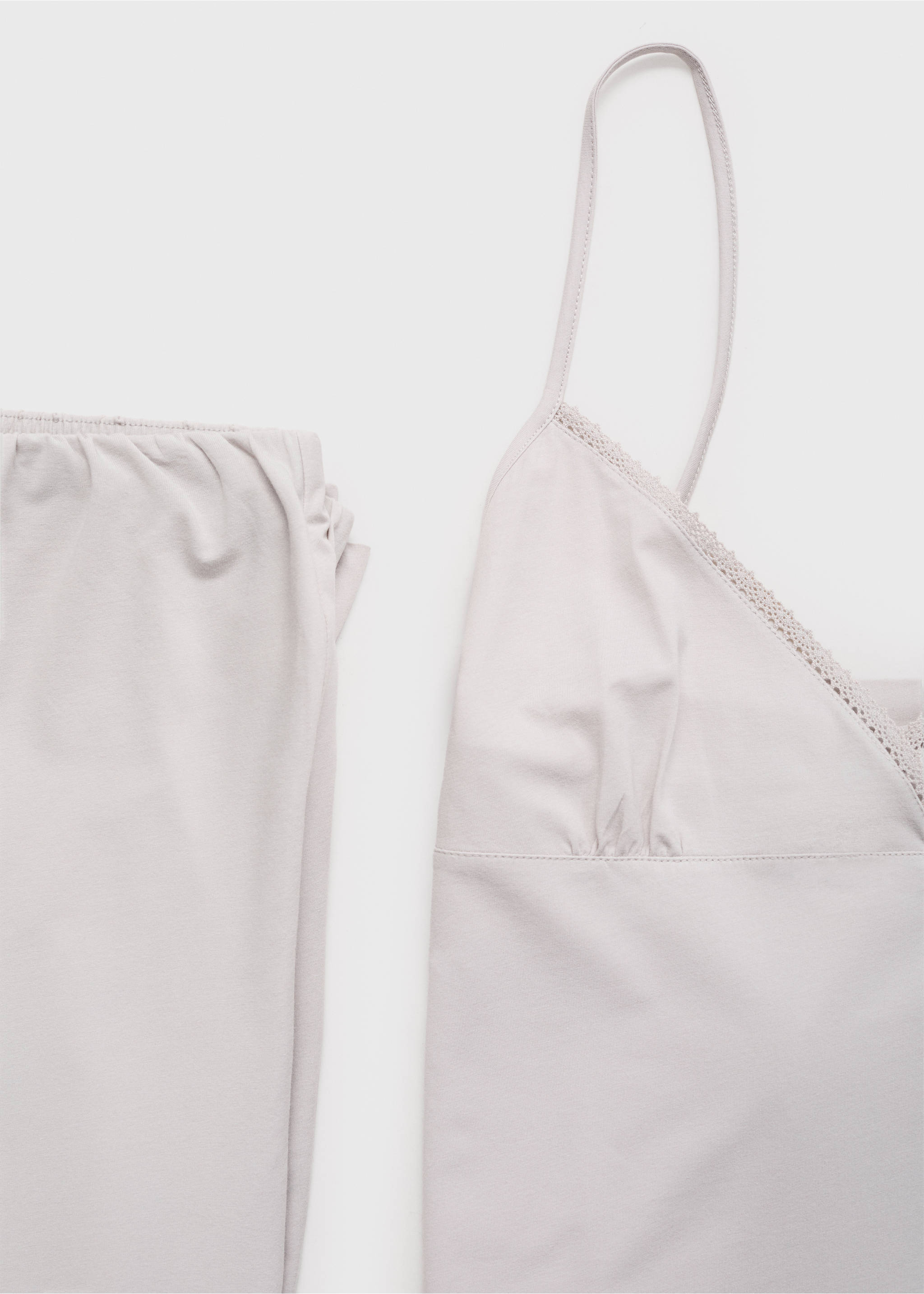 Pantalons pijama cotó fluid - Detall de l'article 0, Gris clar/pastel. Ref: 17081539-00.