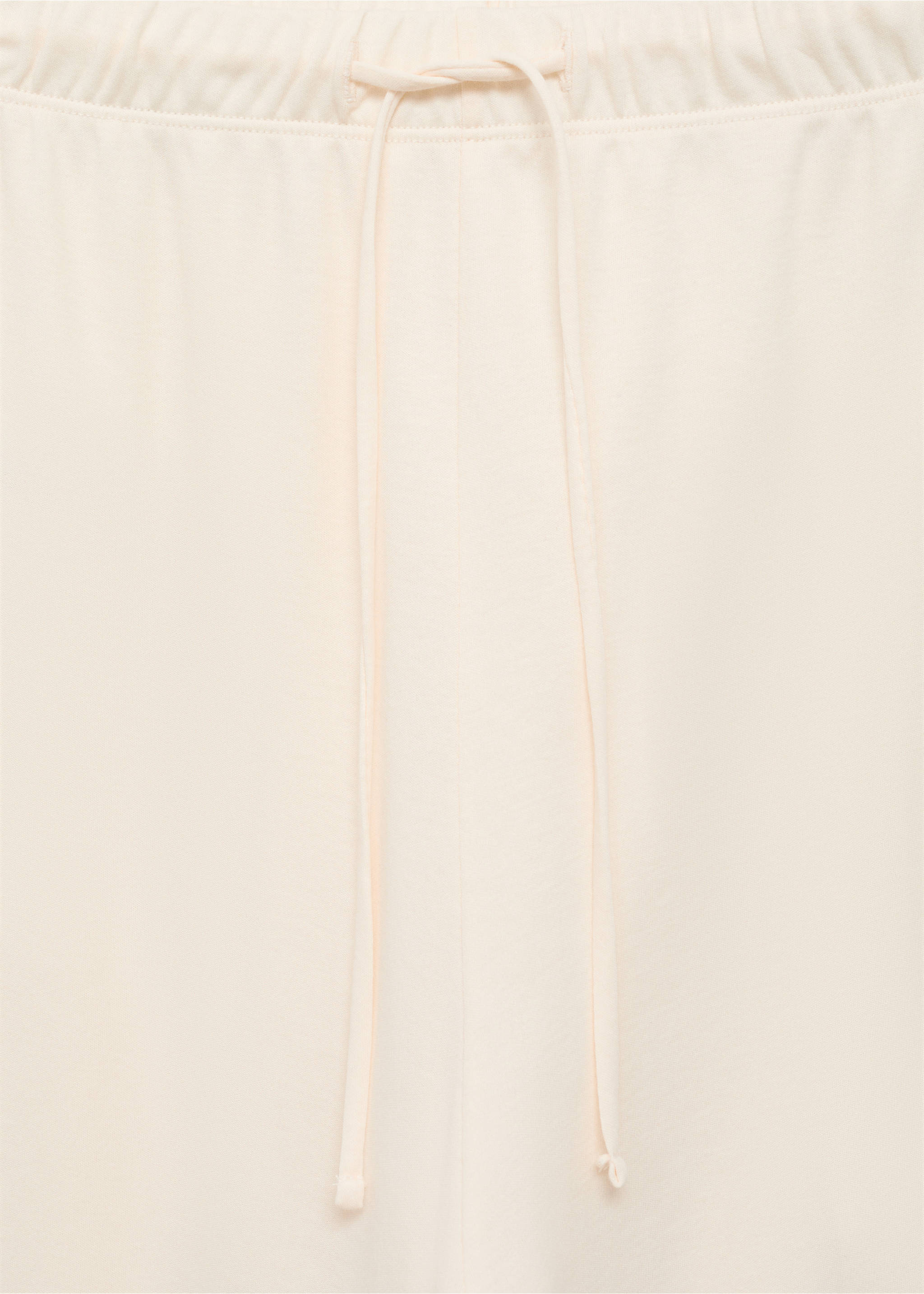 Plain cotton pyjama trousers - Details of the article 8, Vanilla. Ref: 17081542-00.