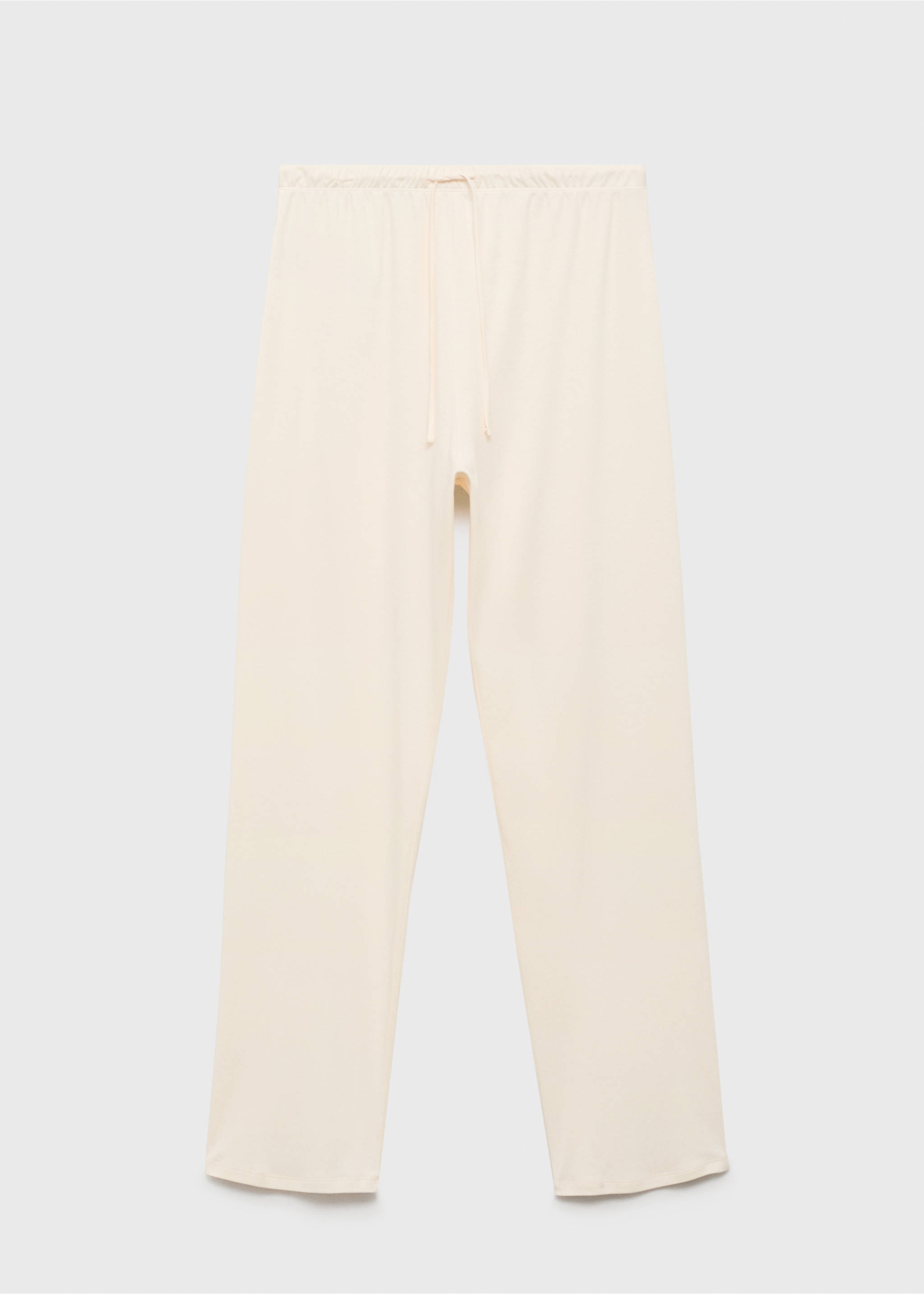 Plain cotton pyjama trousers - Article without model, Vanilla. Ref: 17081542-00.