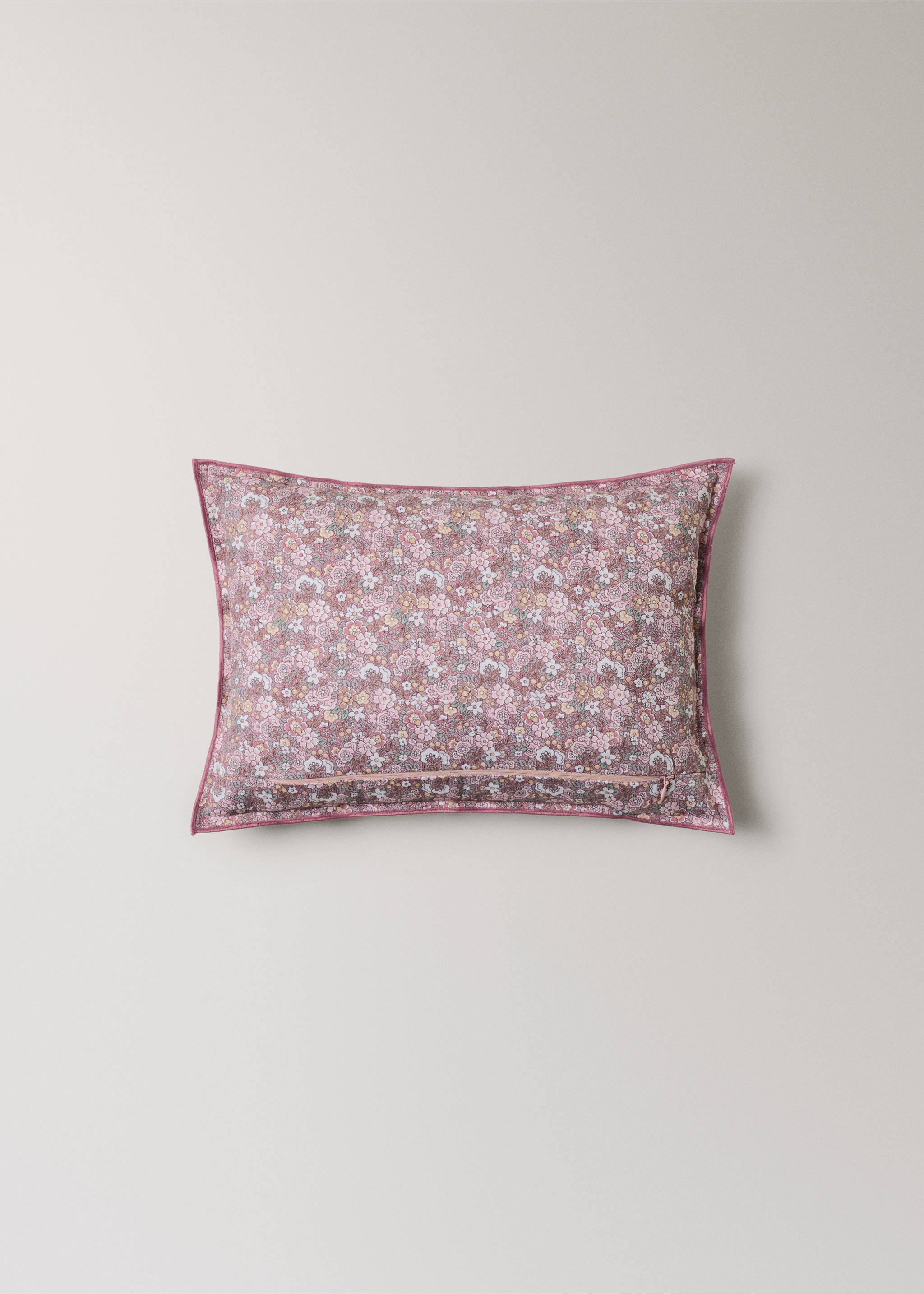 Housse de coussin enfant en coton imprimé à fleurs 30x40 cm - Détail de l'article 4, Rose. Ref: 17081578-00.