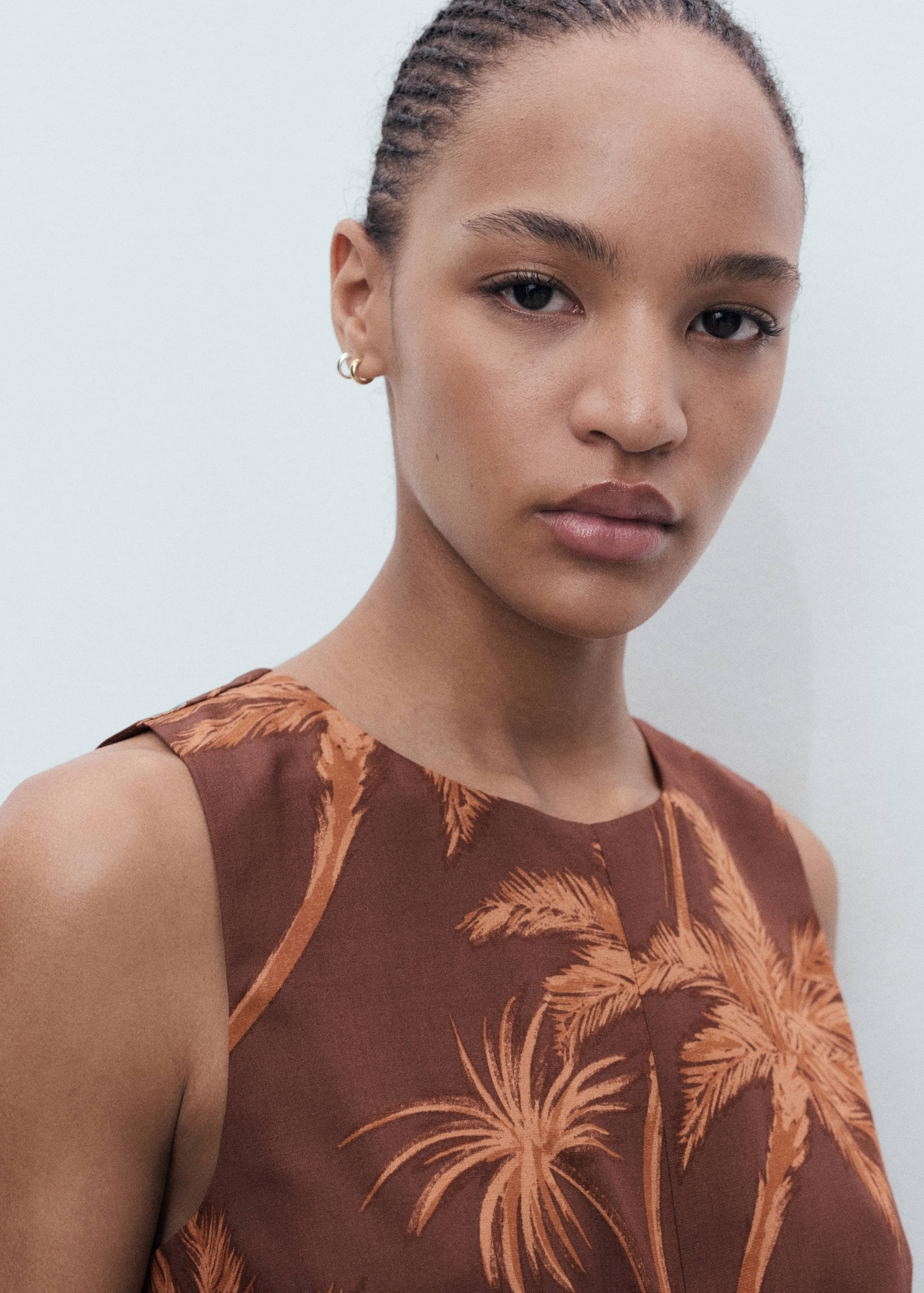 Lyocell jumpsuit with cut-out and knot detail - Details of the article 1