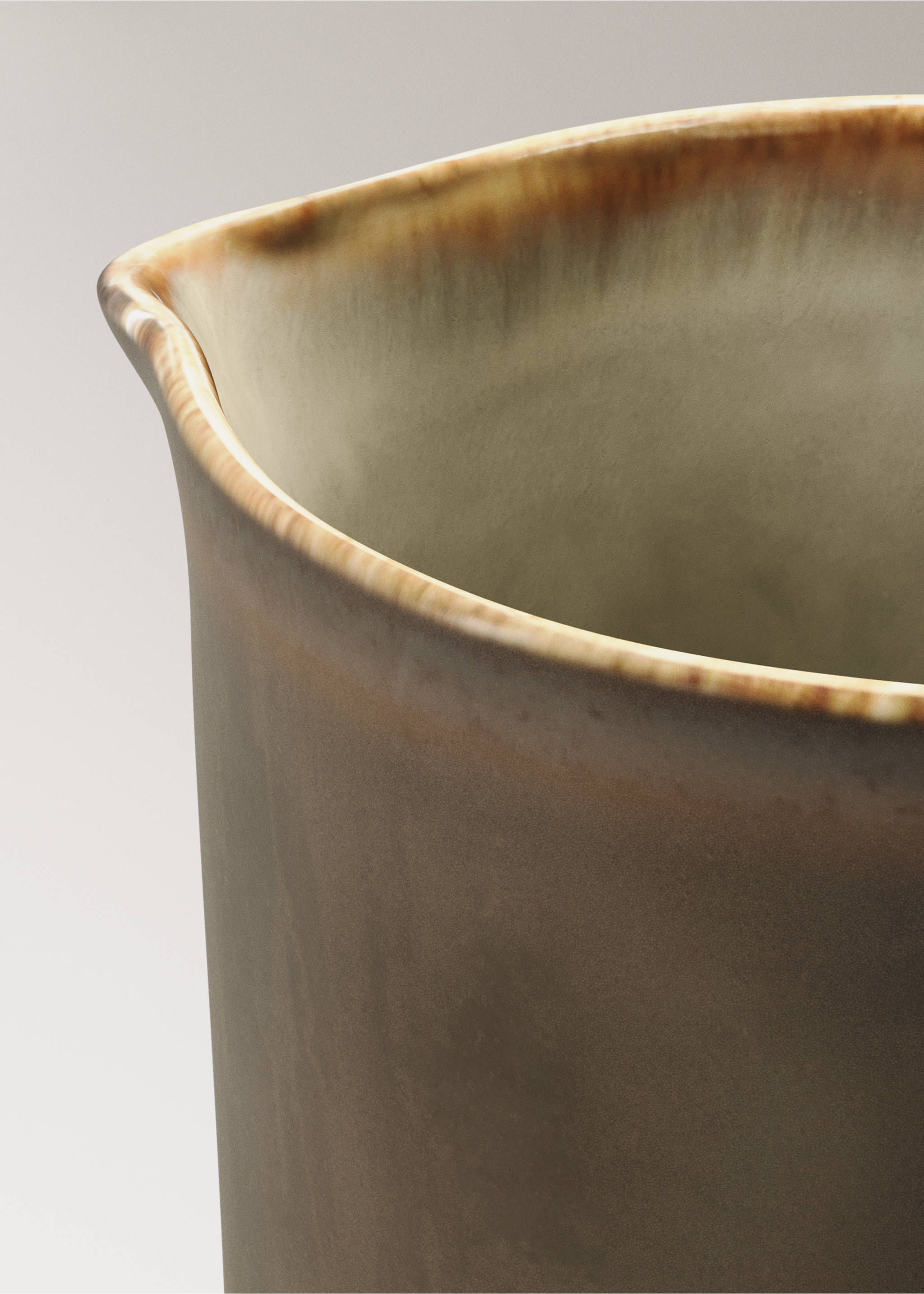 Matte stoneware milk jug - Details of the article 2, Coffee. Ref: 17082038-00.