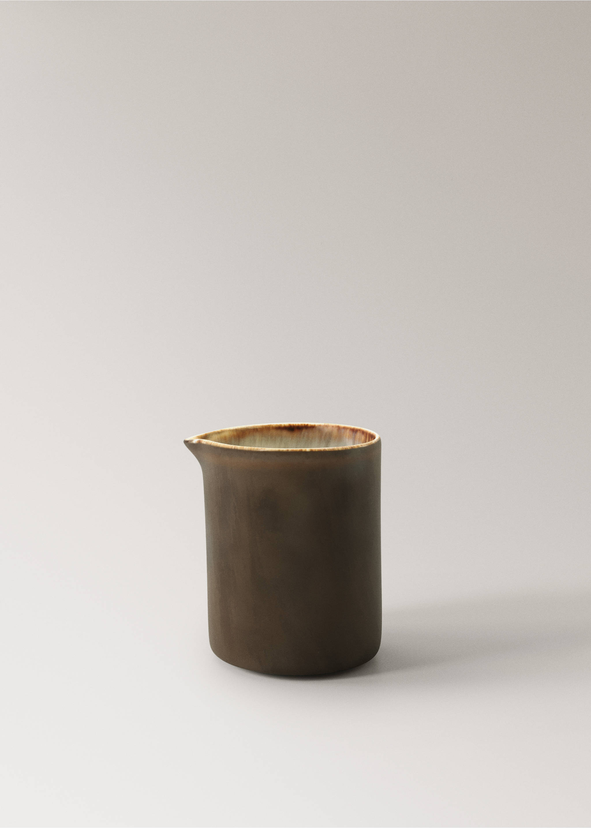Matte stoneware milk jug - Article without model, Coffee. Ref: 17082038-00.