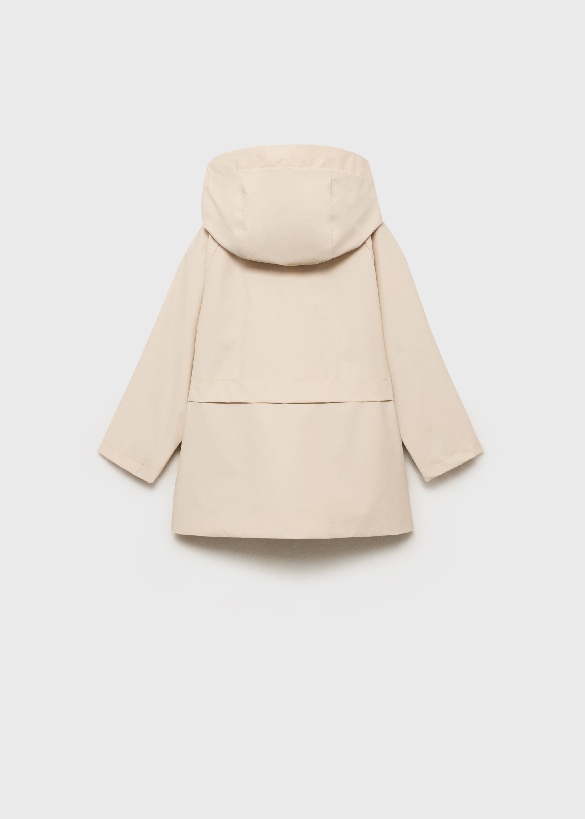 Rubberised parka with hood - Reverse of the article