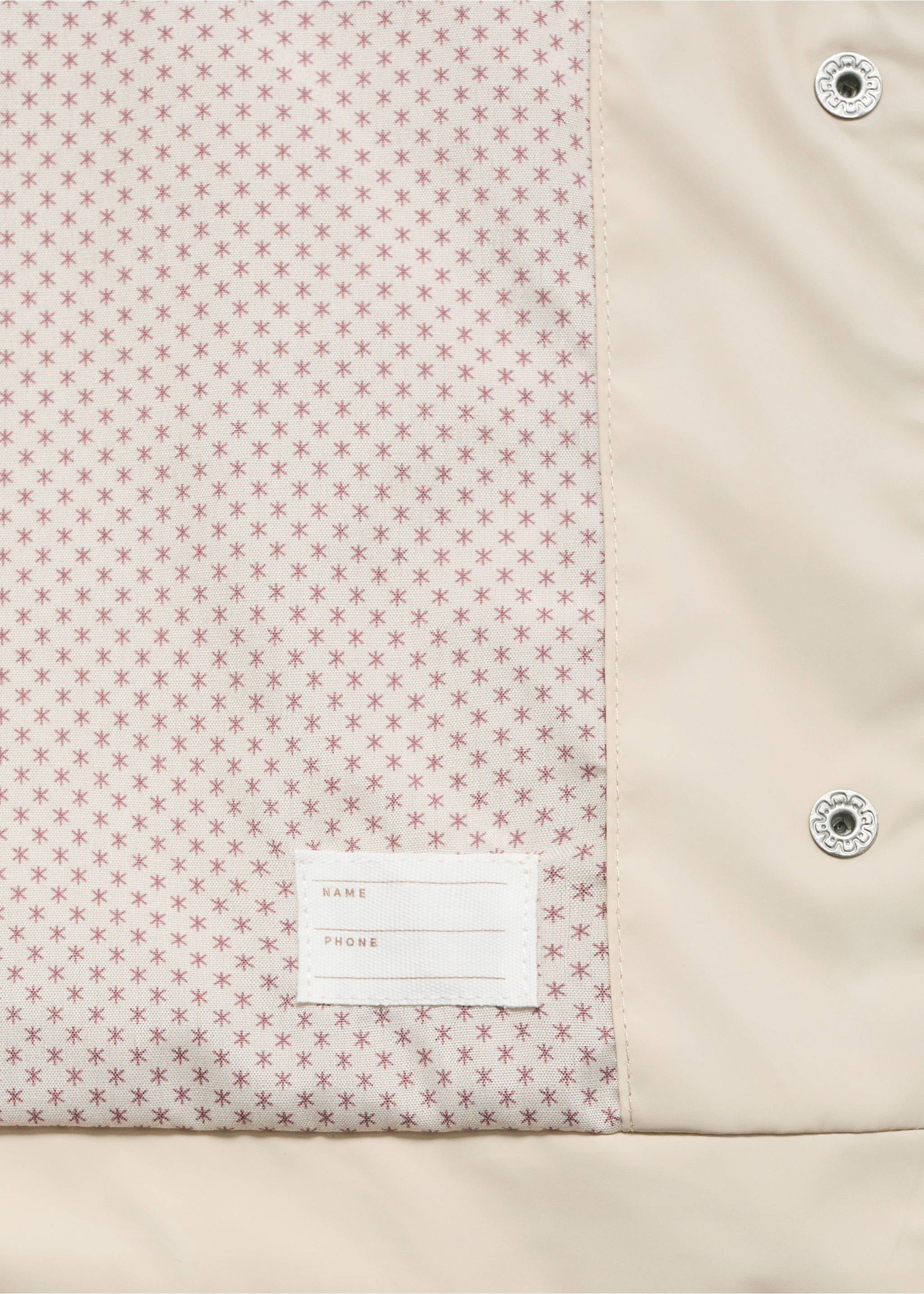 Rubberised parka with hood - Details of the article 0, Ecru. Ref: 17082533-00.