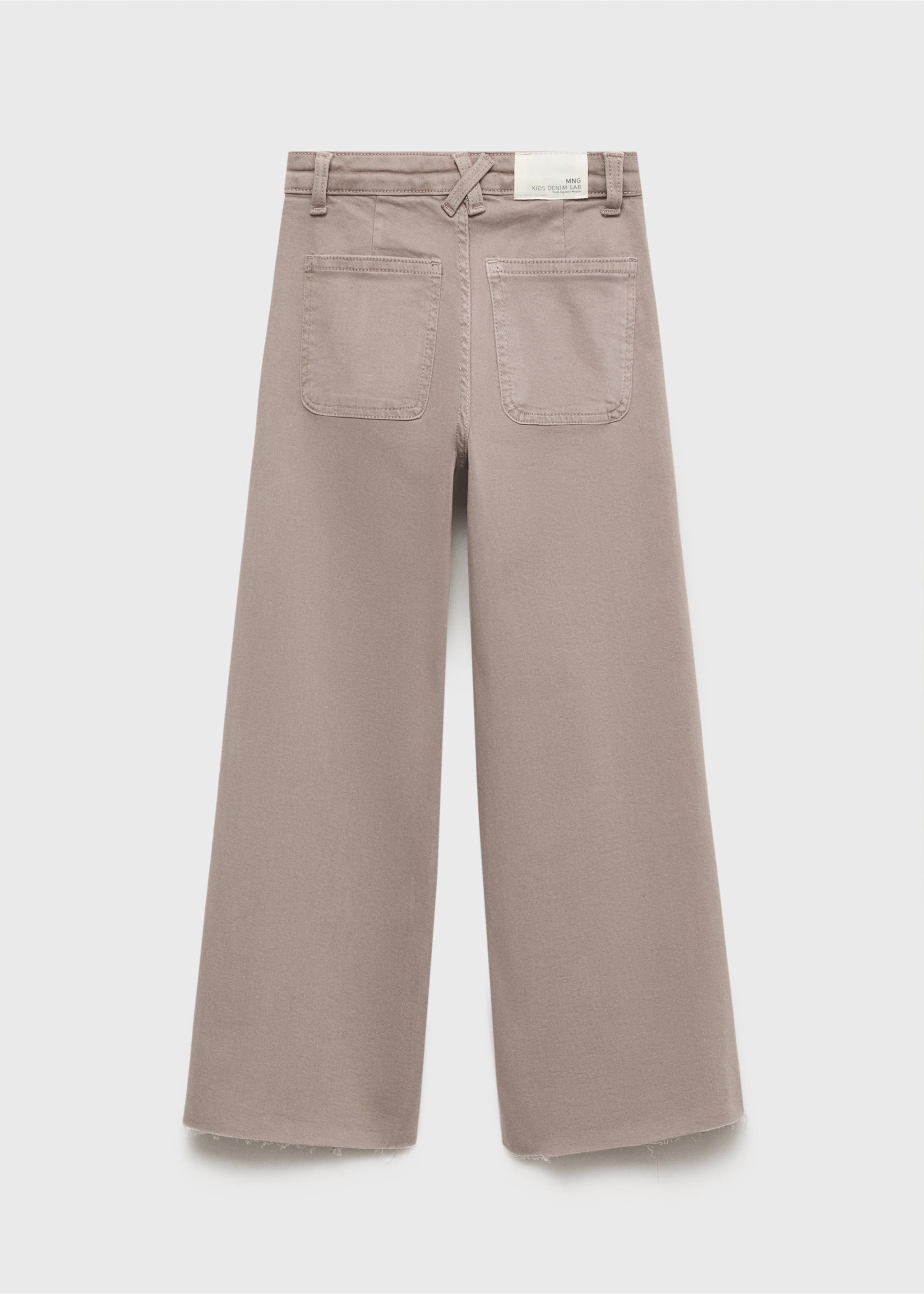 Wideleg low frayed hem jeans - Reverse of the article, Medium Brown. Ref: 17082534-00.
