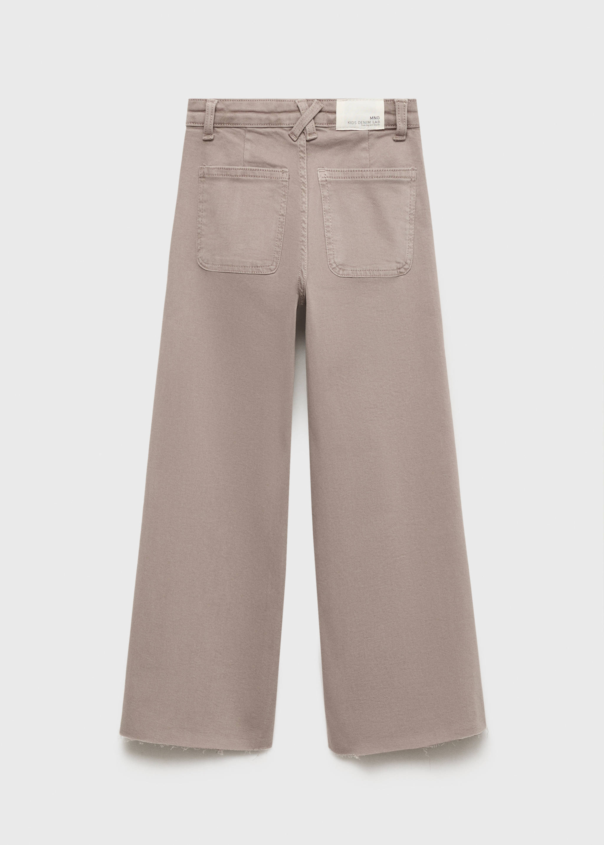 Wideleg-jeans fransad fåll - Artikelns baksida