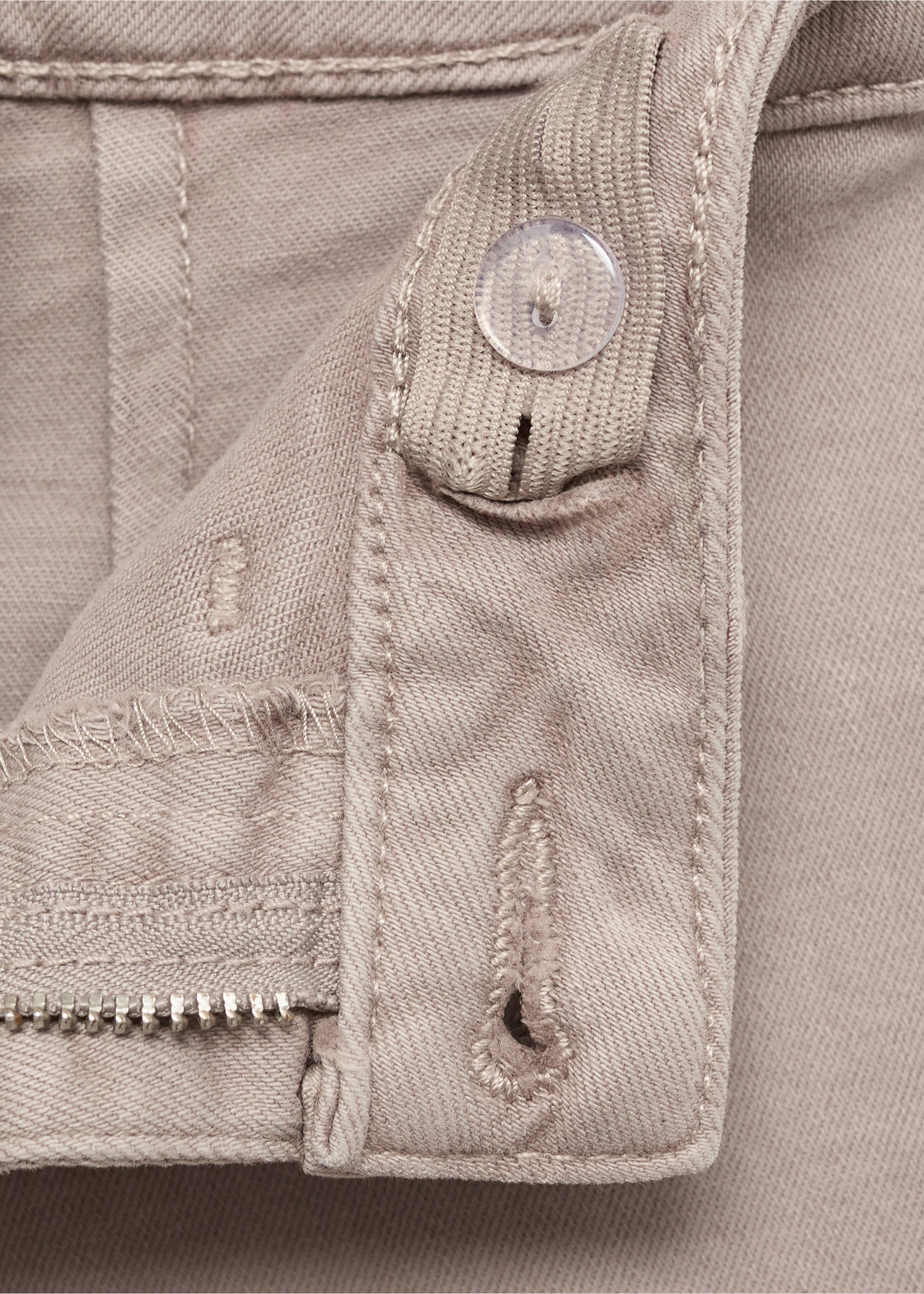 Wideleg low frayed hem jeans - Details of the article 8, Medium Brown. Ref: 17082534-00.