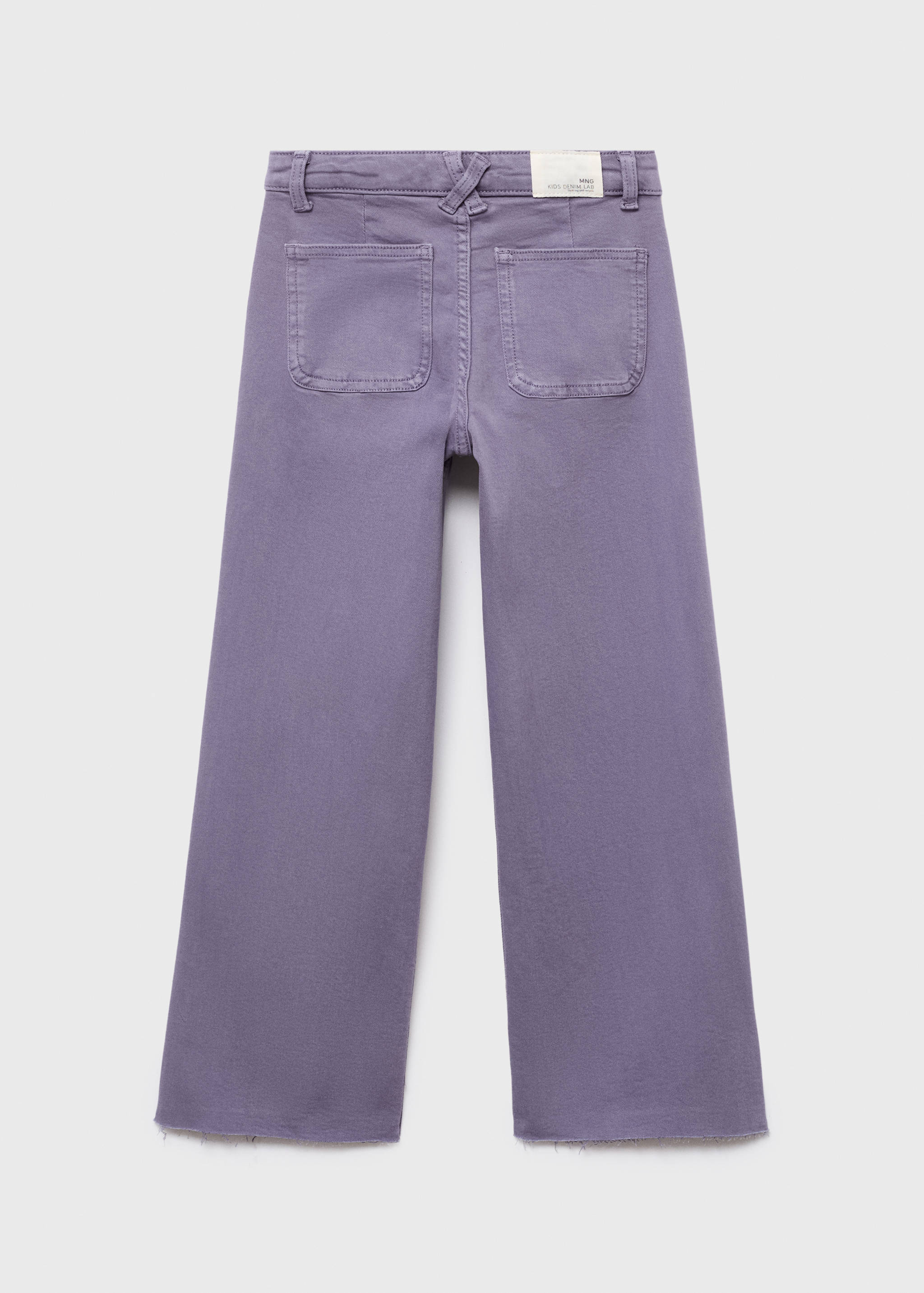 Wideleg-jeans fransad fåll - Artikelns baksida