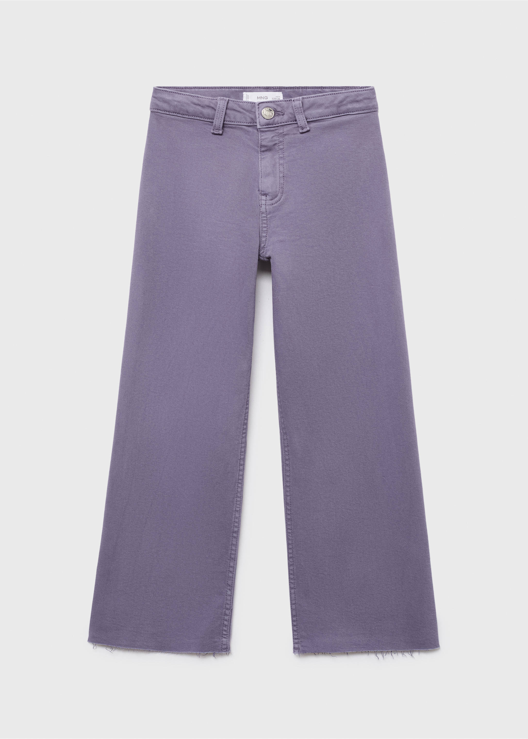 Jean wideleg revers effilochés - Article sans modèle, Violet. Ref: 17082534-00.