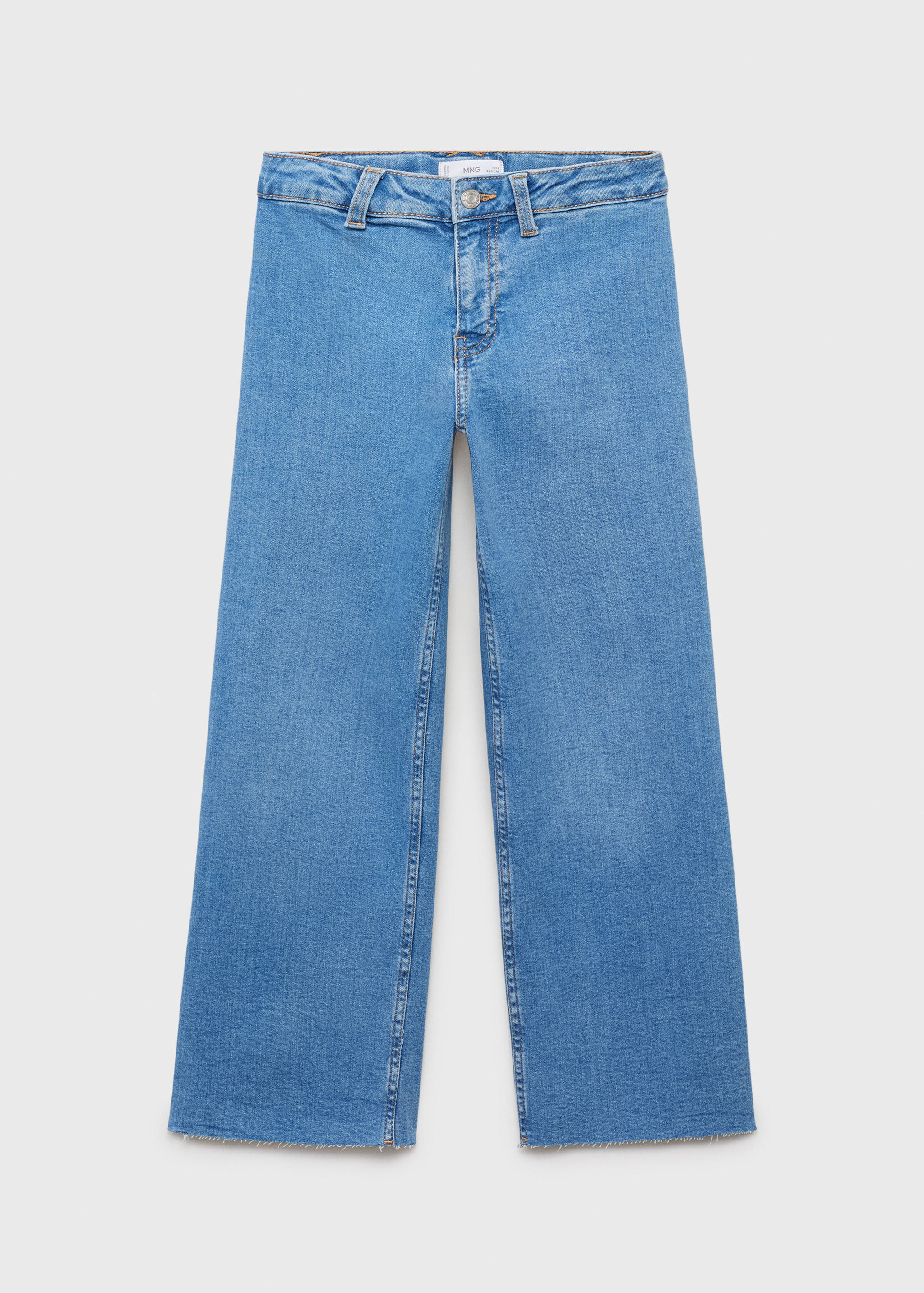 Wideleg-jeans fransad fåll - Artikel utan modell