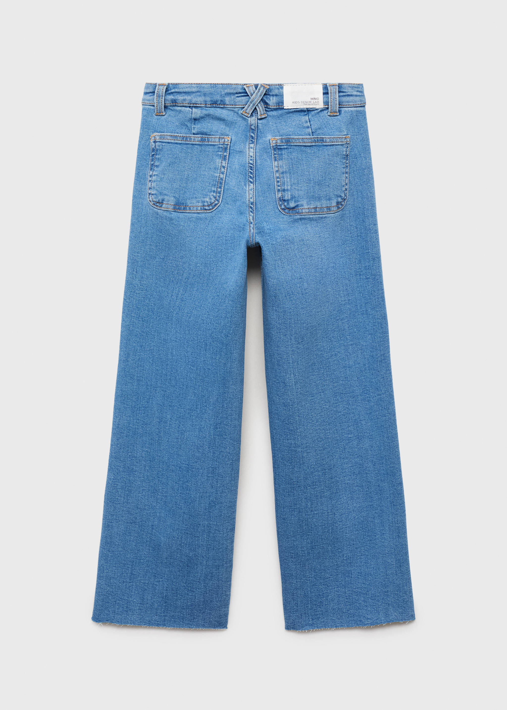 Wideleg-jeans fransad fåll - Artikelns baksida