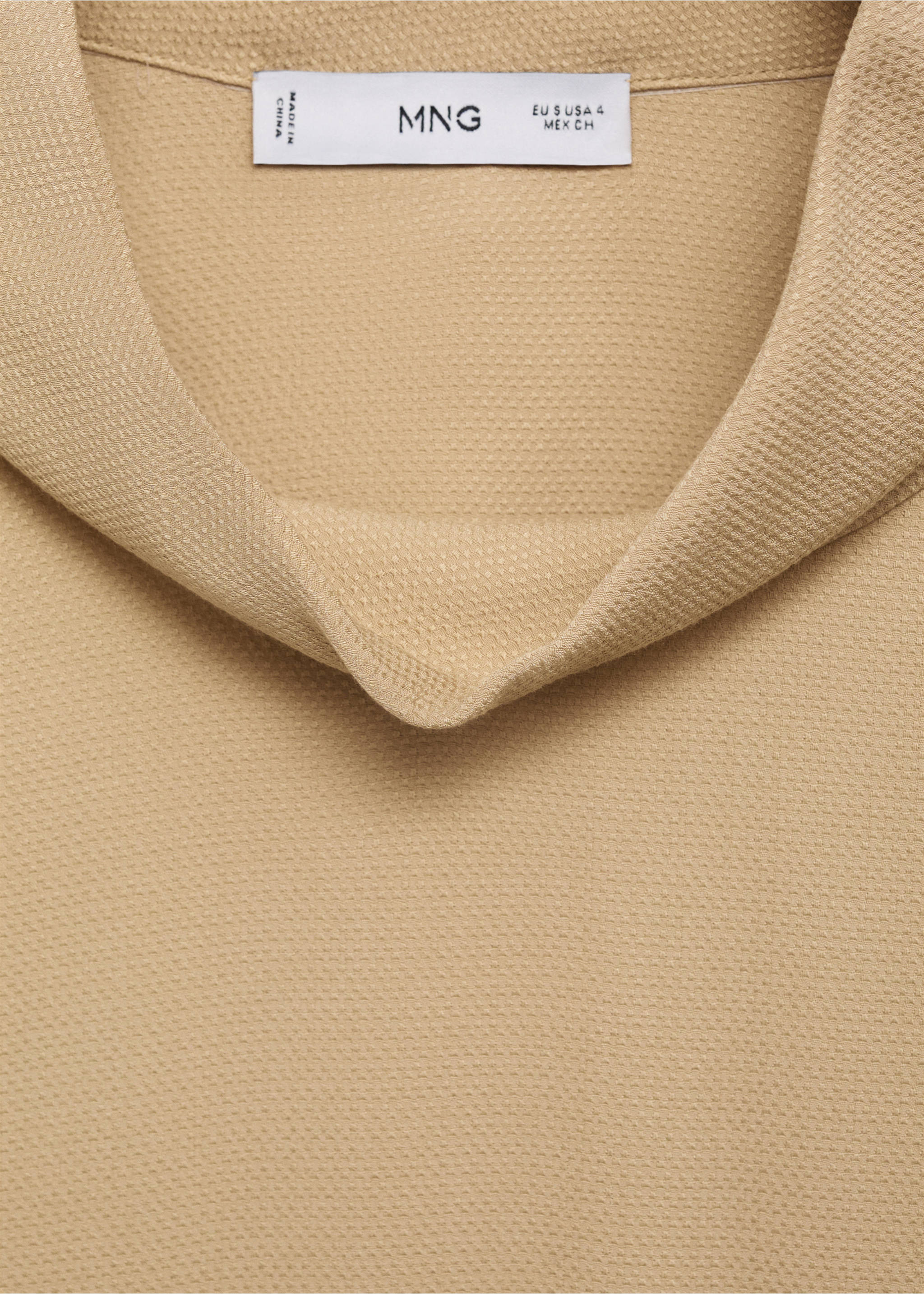 Fließende Oversized-Bluse - Detail des Artikels 8, Beige. Ref: 17082535-00.