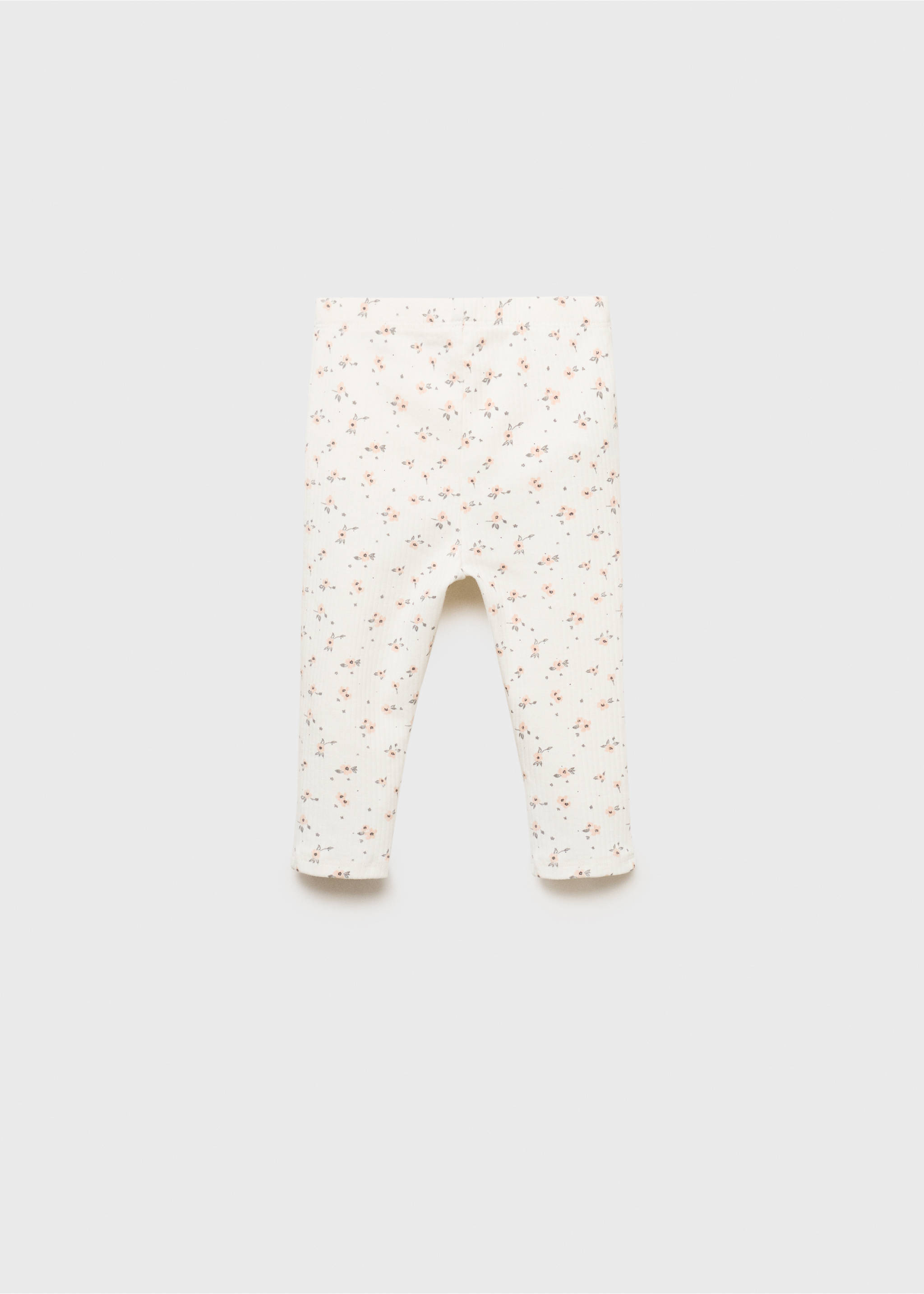 Floral print leggings - Reverse of the article, Off White. Ref: 17082537-00.