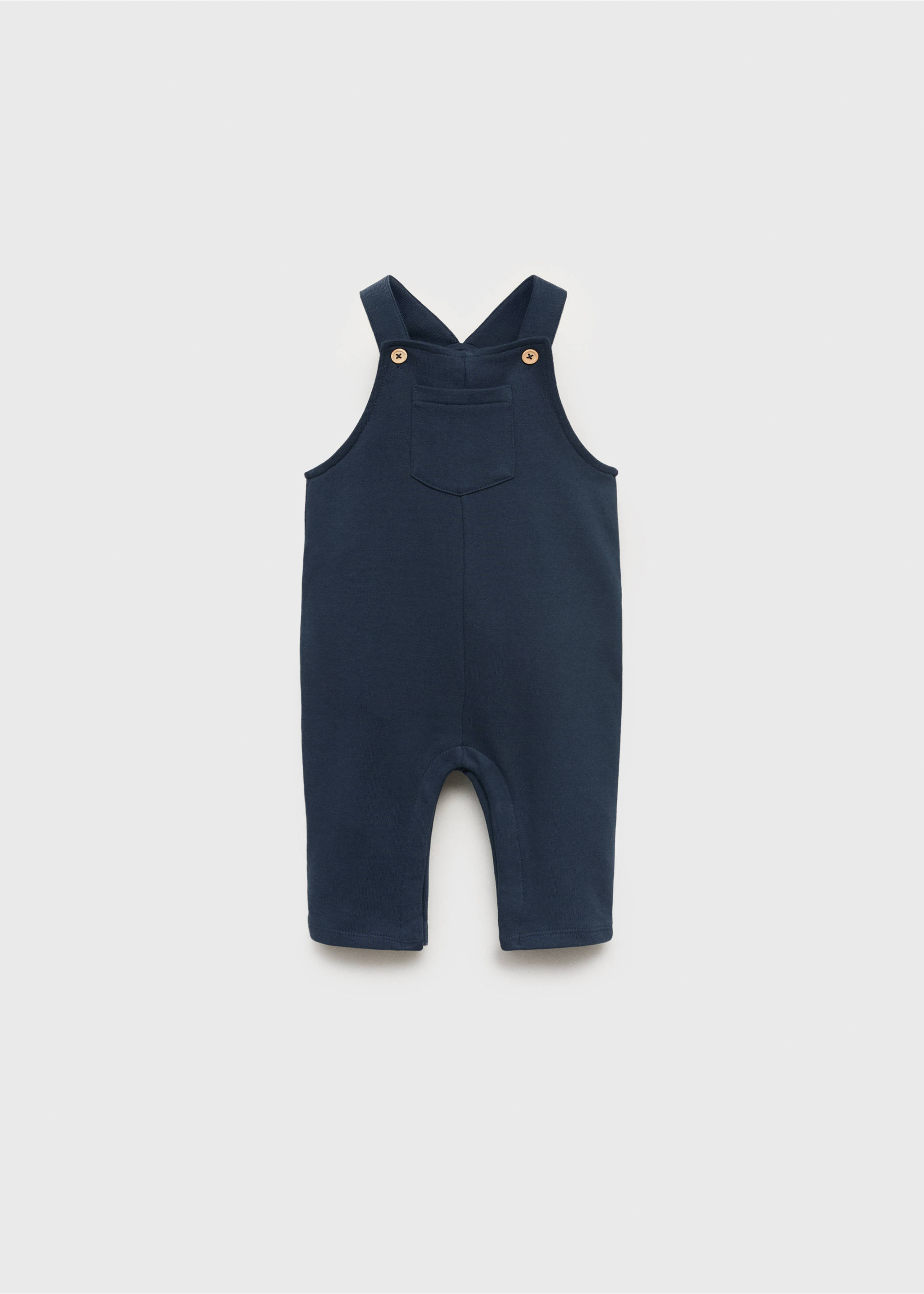 Dlouhé bavlněné kalhoty s laclem - Zboží bez modelu, Námořnická modrá. Ref: 17082538-00.