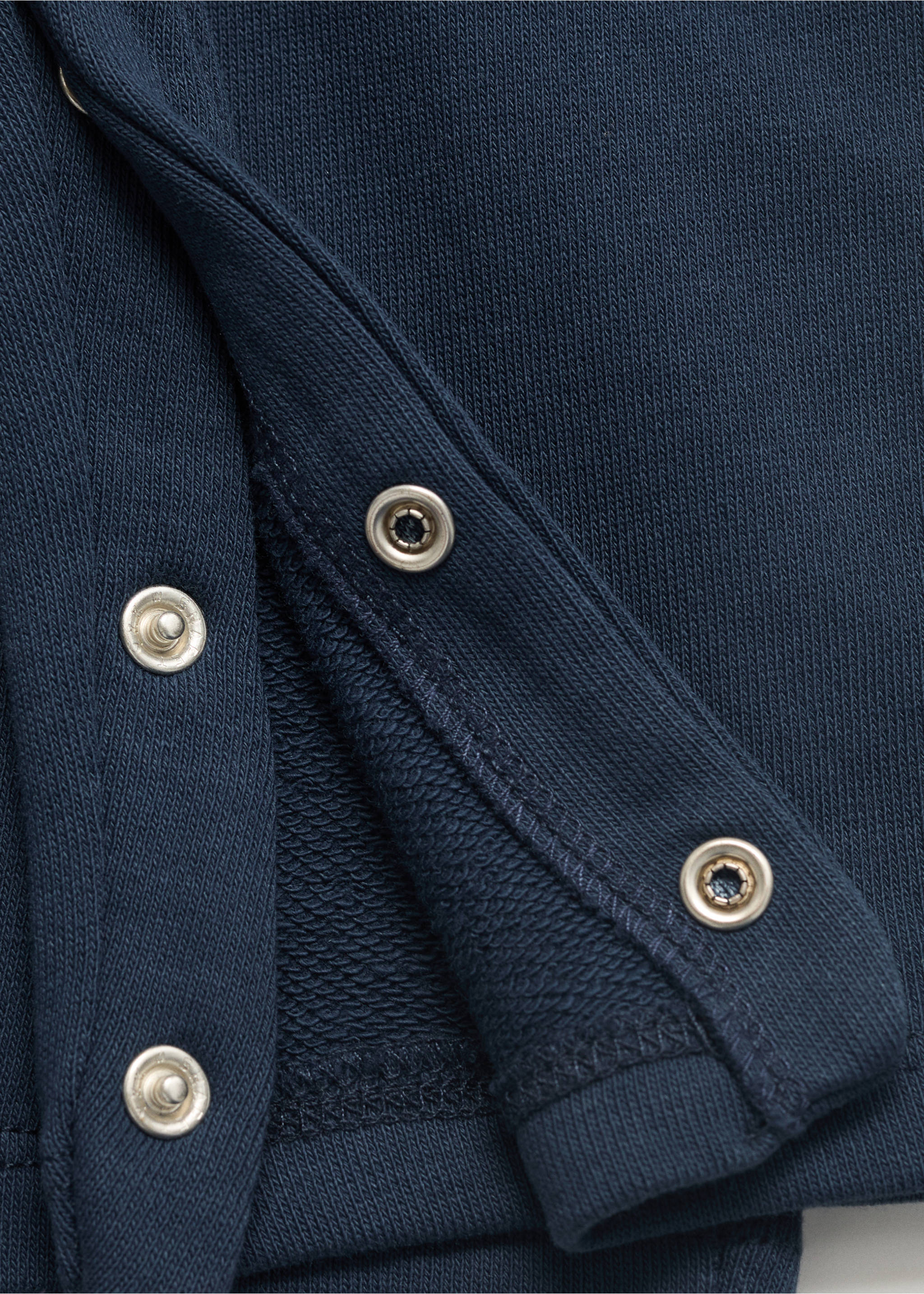 Dlouhé bavlněné kalhoty s laclem - Detail zboží 0, Námořnická modrá. Ref: 17082538-00.