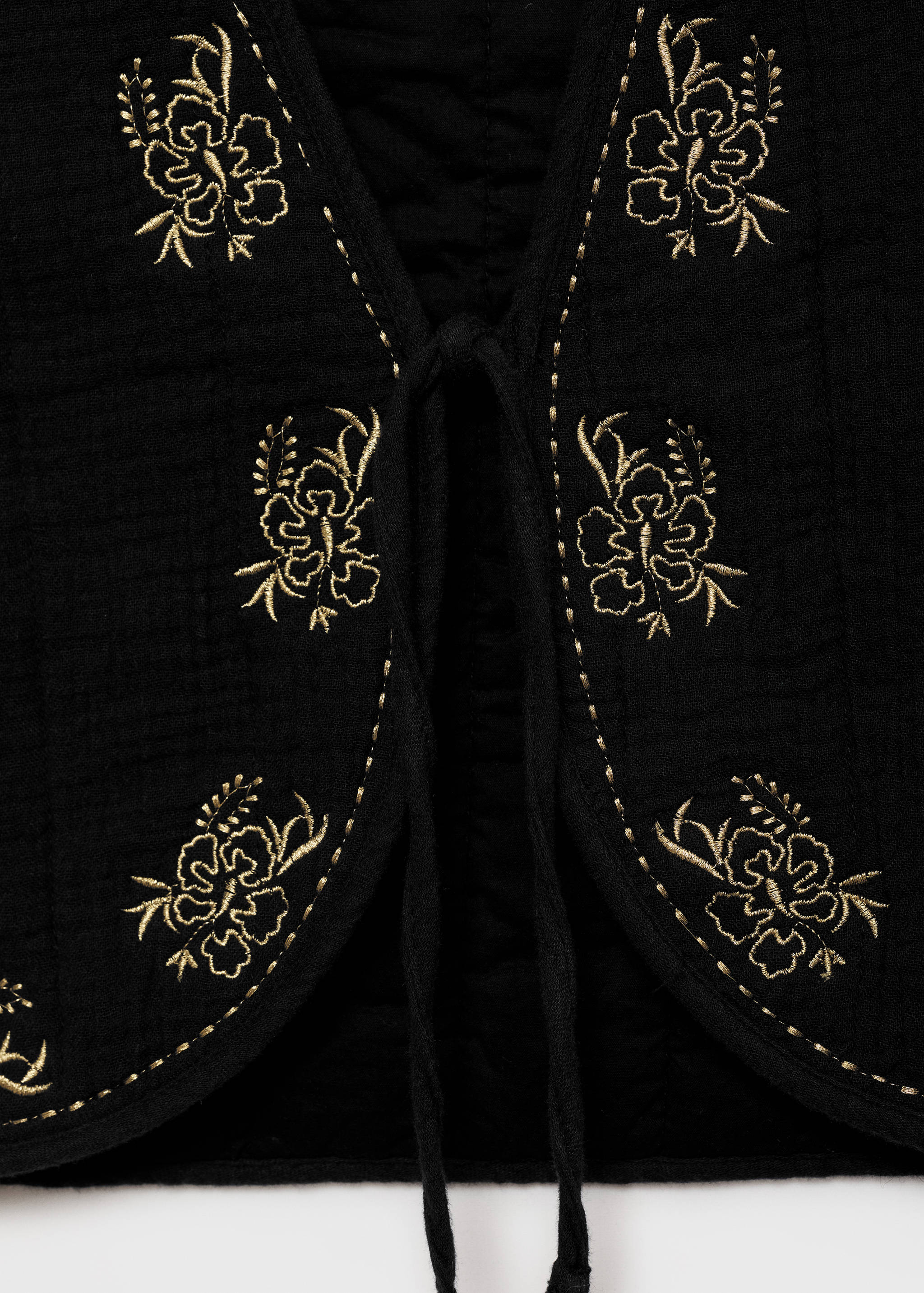 Floral-embroidered vest - Details of the article 0
