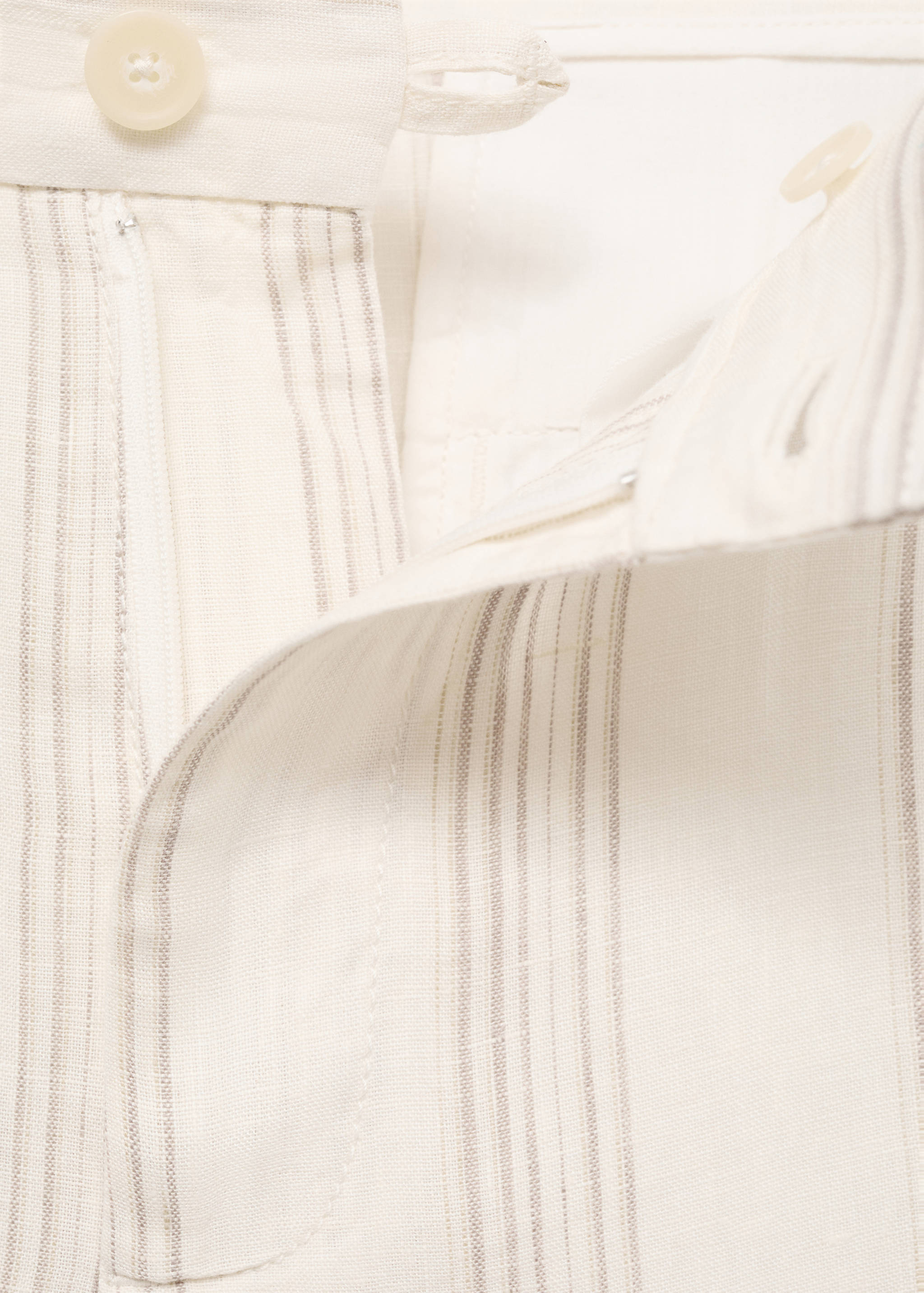 100% linen trousers with elastic waistband - Details of the article 8